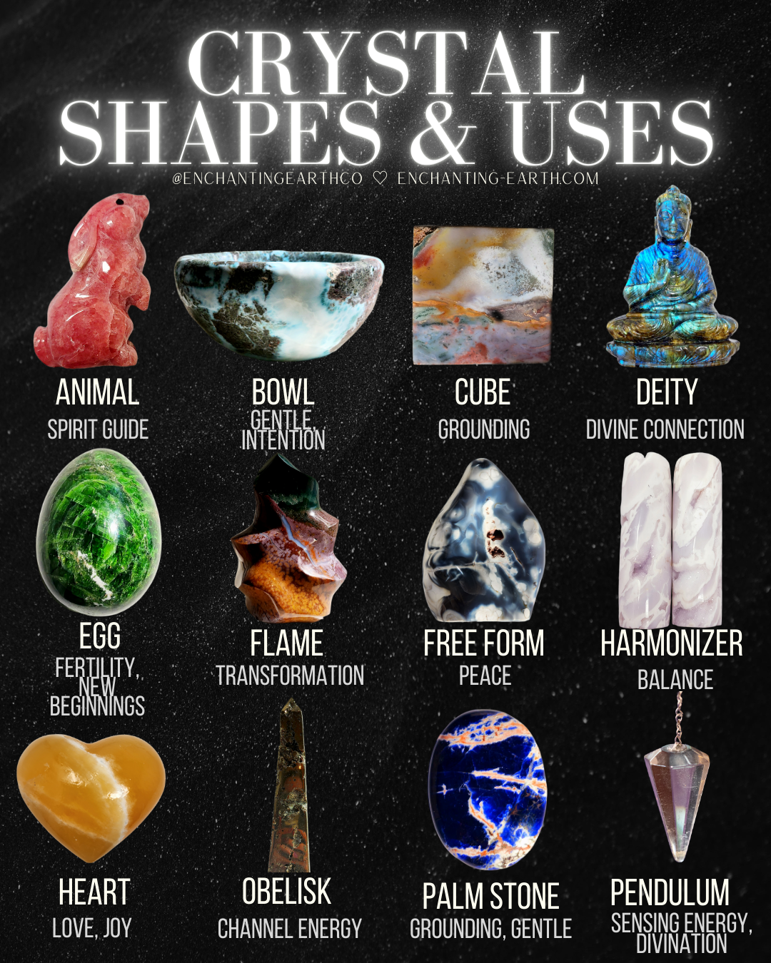 Crystal Shapes: Meaning & Healing Properties – Enchanting Earth