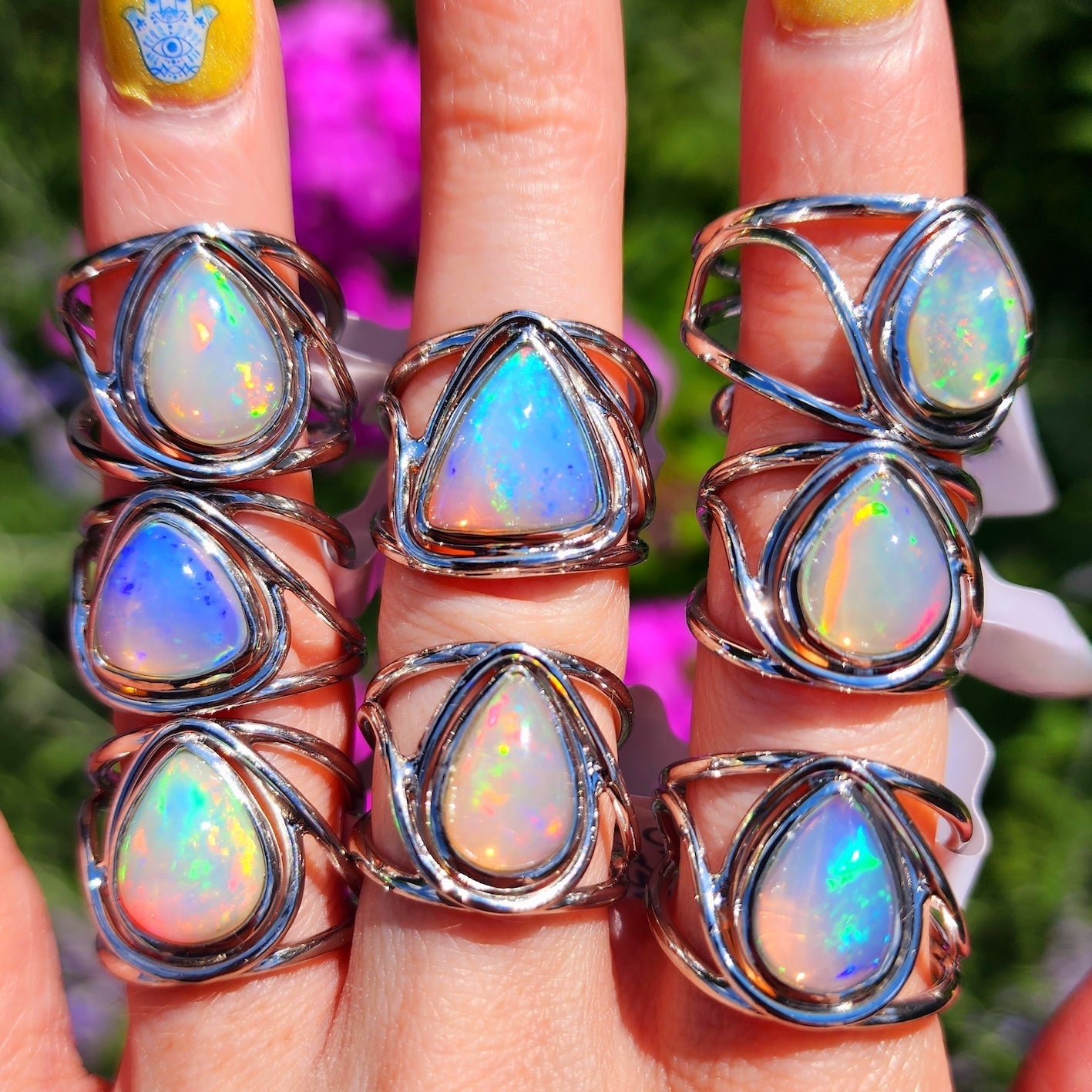 Enchanting Opal Finger Bracelets