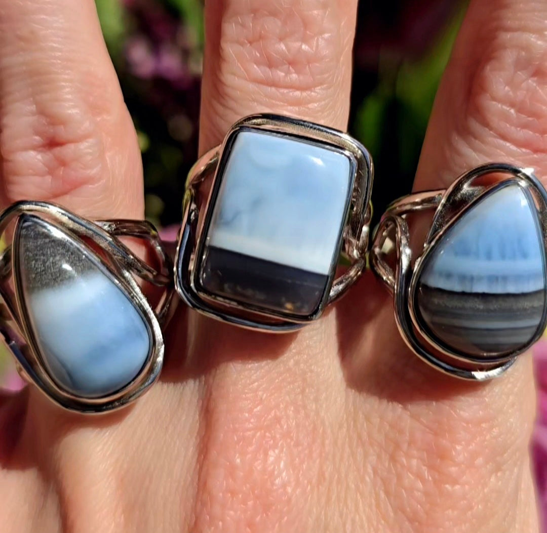 Enchanting Owyhee Opal Cuff Rings