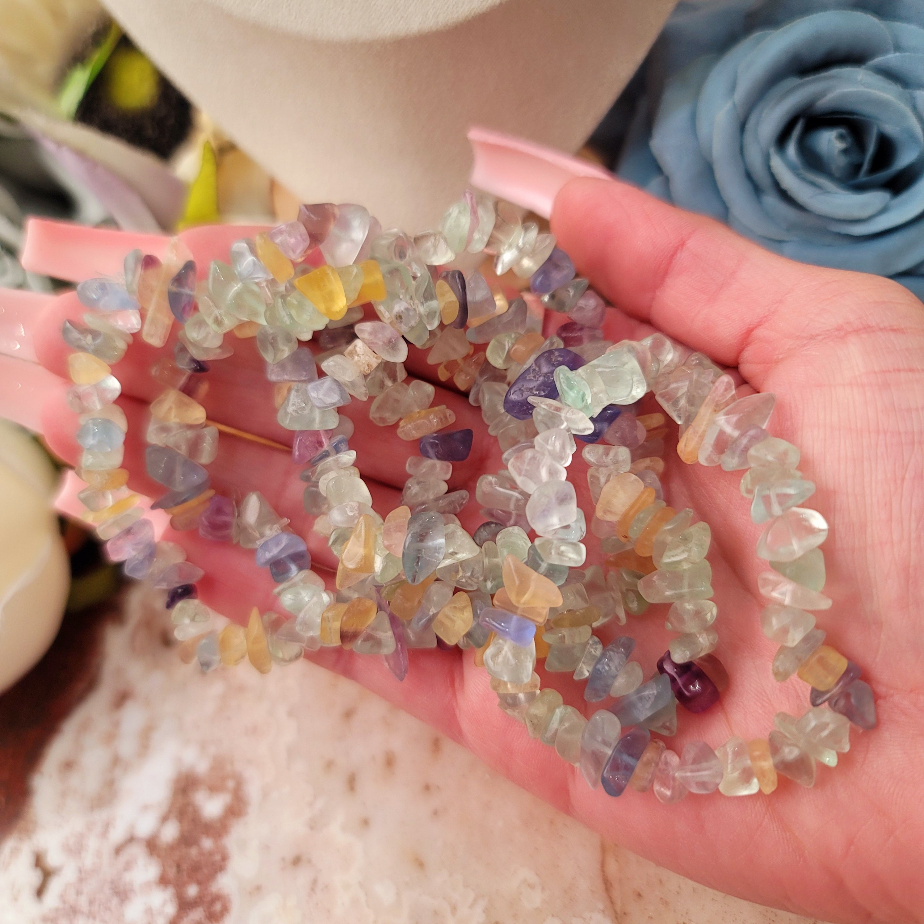 Fluorite Chip Bracelet for Clarity and Focus