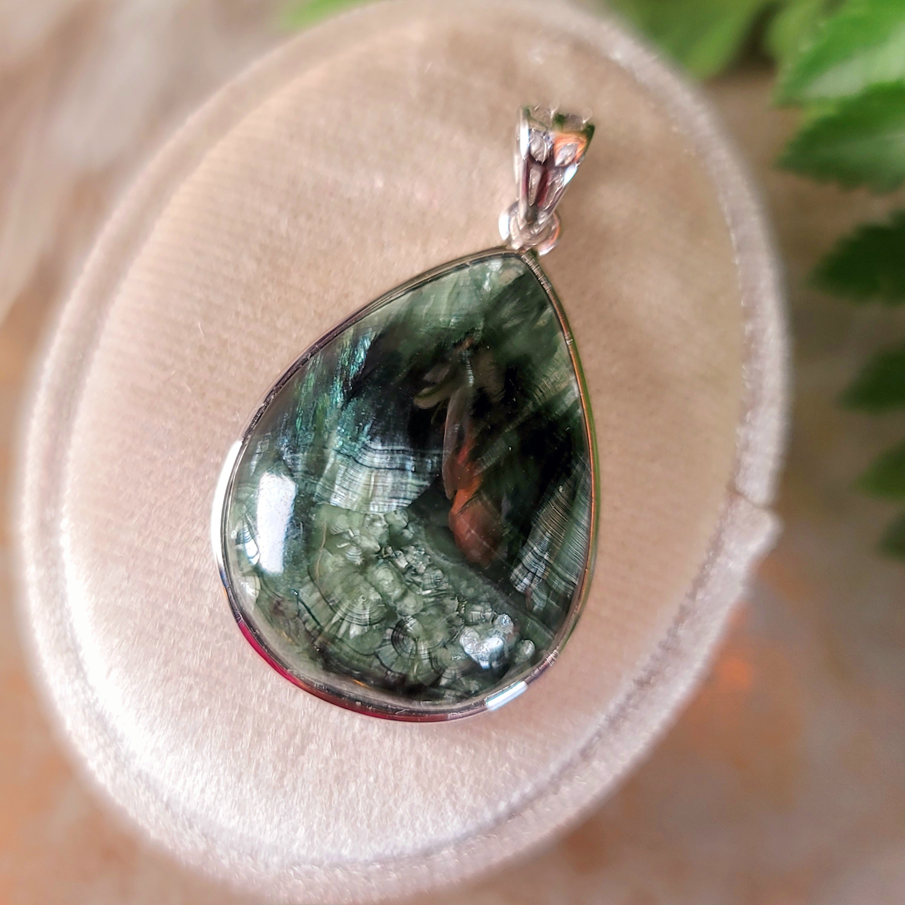Seraphinite Pendant for Cleansing your Aura and Aligning your Chakras