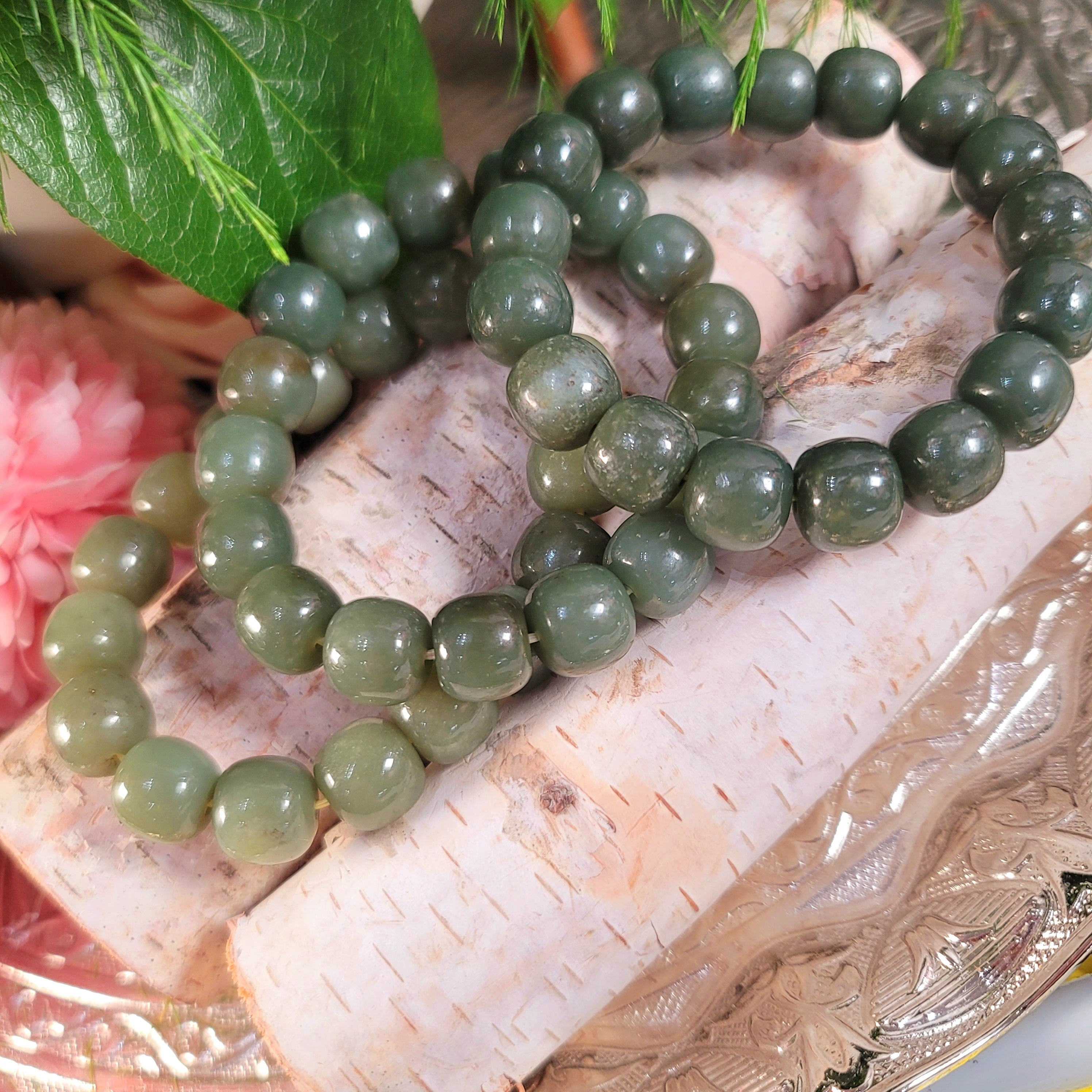 Jade Marshmellow Bracelet for Abundance, Health and Protection