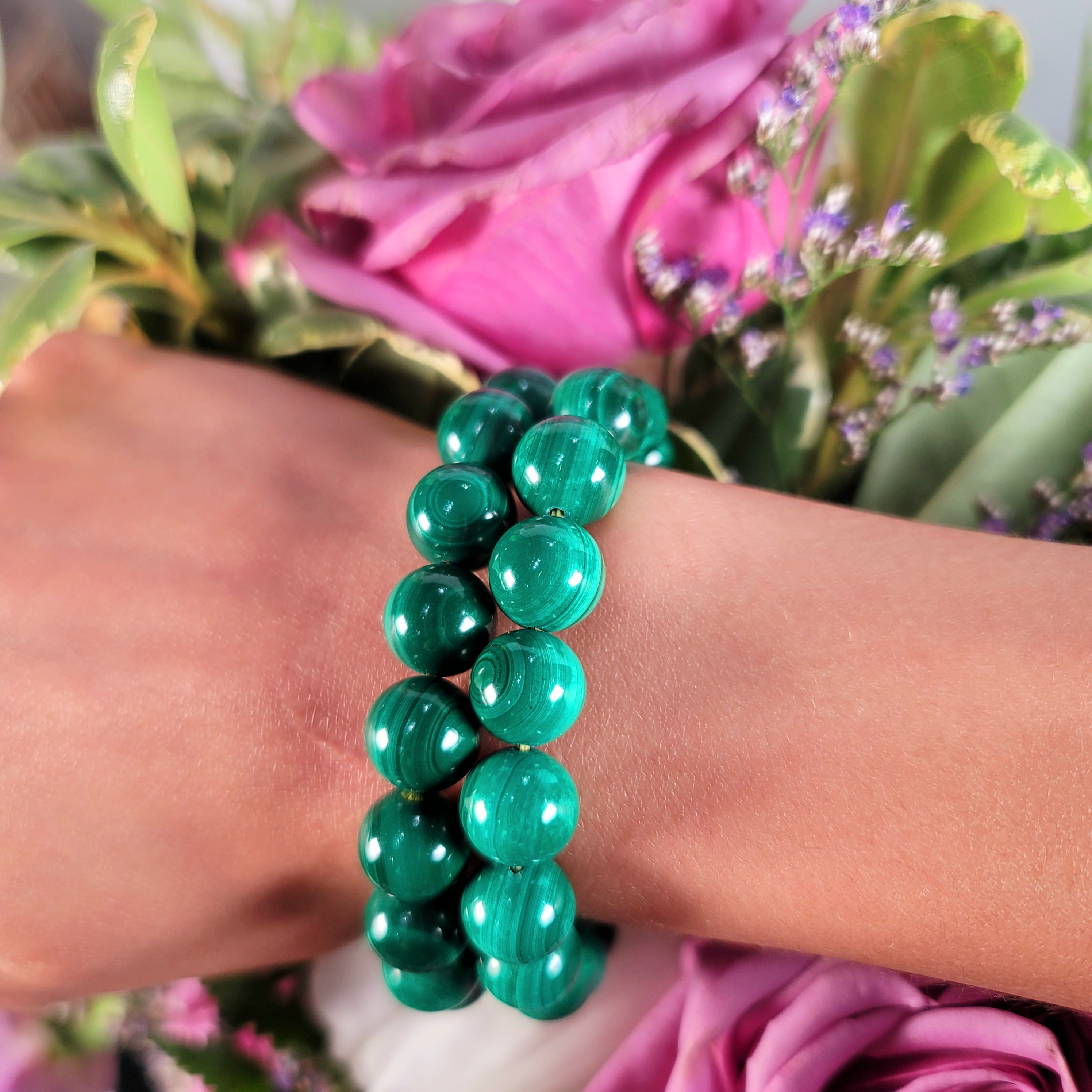 Malachite Bracelet (High Quality) for Abundance, Protection and Transformation