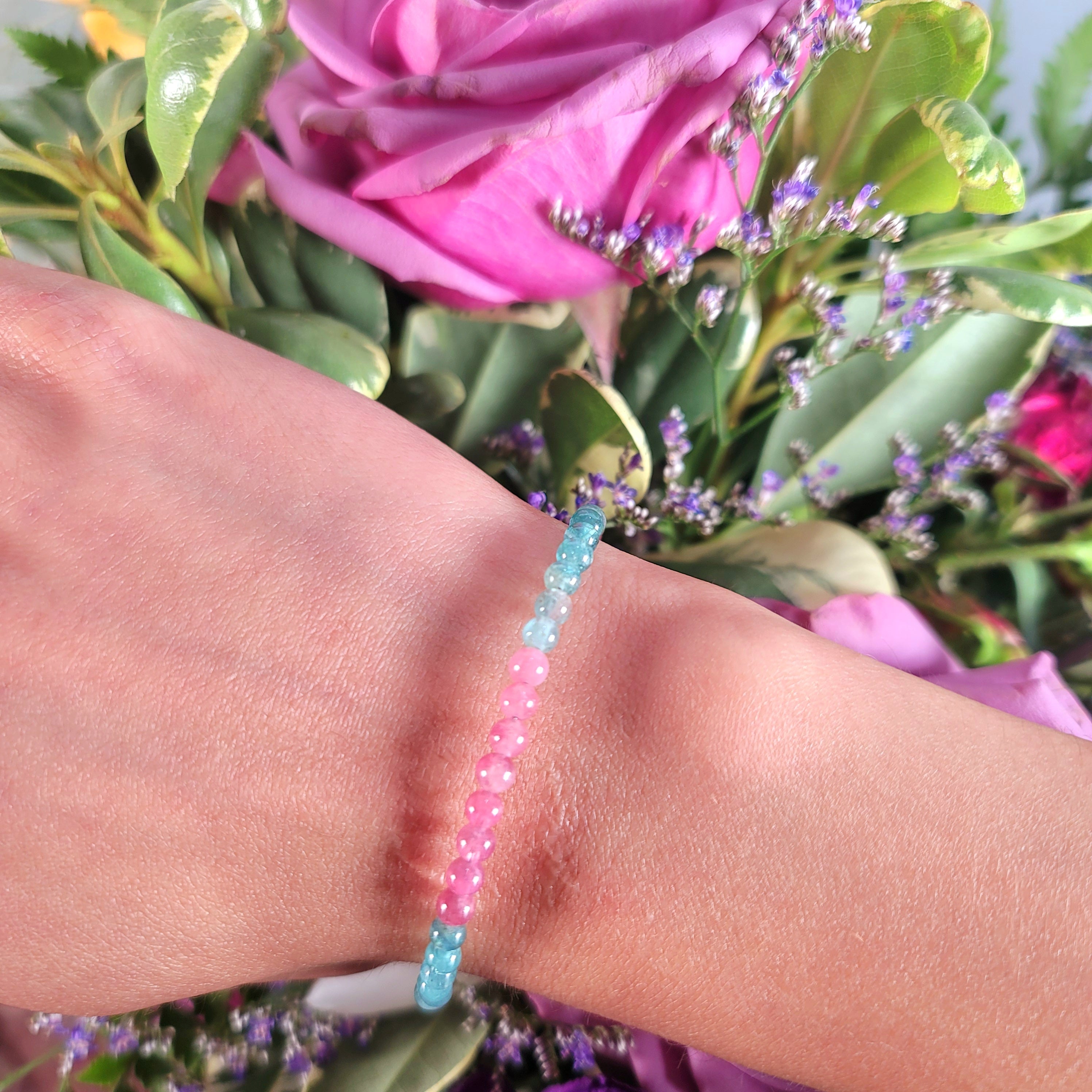 Ruby and Sapphire Bracelet .925 Silver for Love, Insight and Power