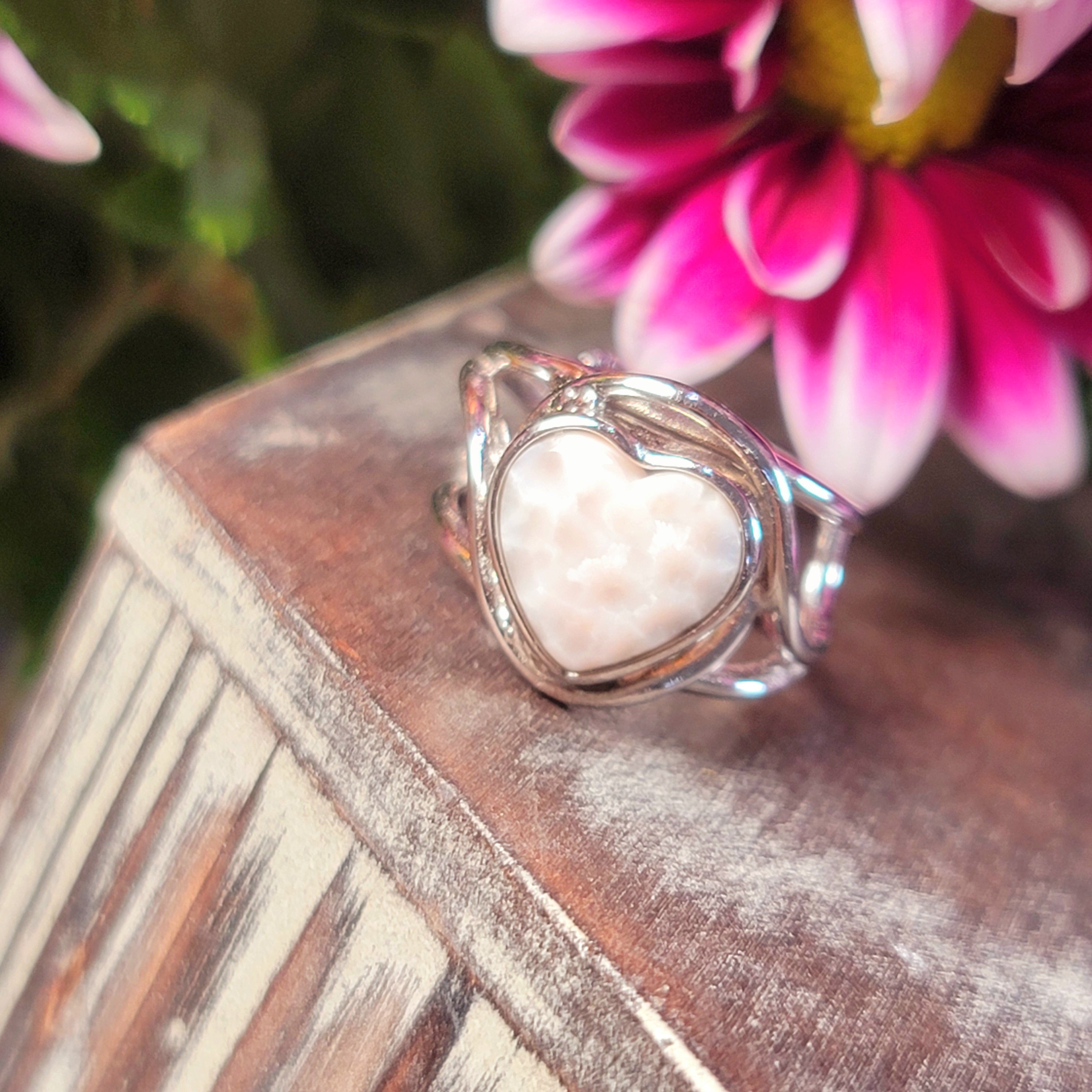 Natrolite Adjustable Finger Cuff Ring .925 Silver for Channeling and Awakening your Spiritual Gifts
