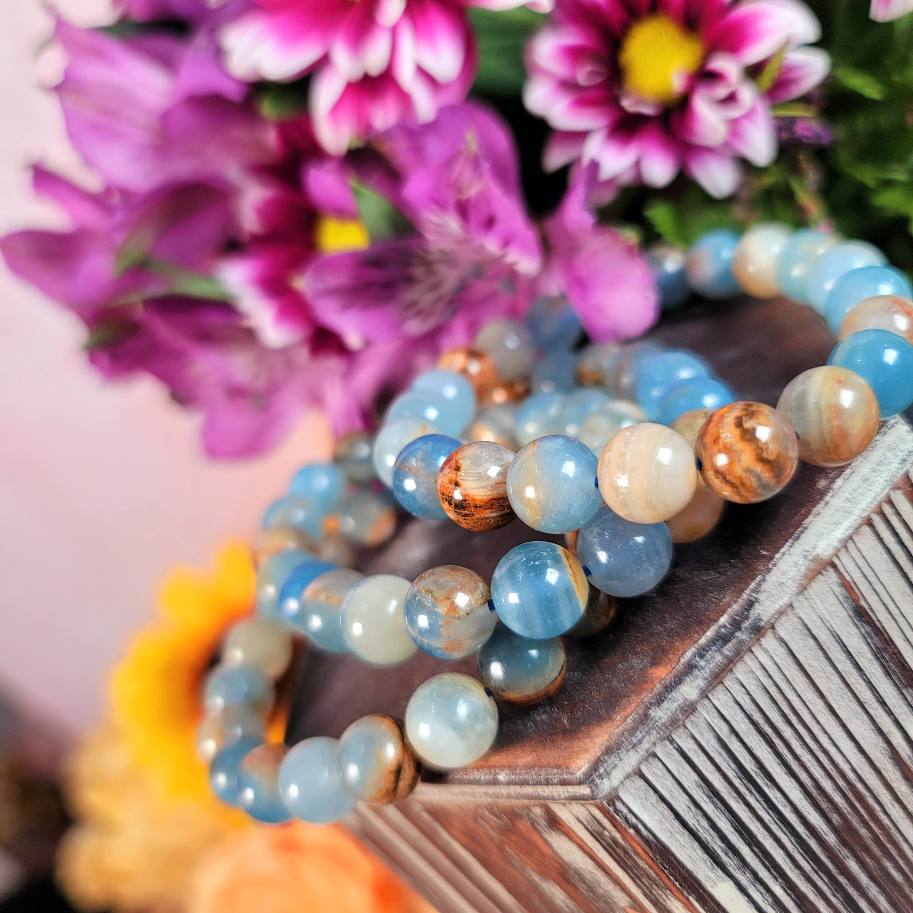 Blue Onyx Bracelet for Happiness, Healing and Peace