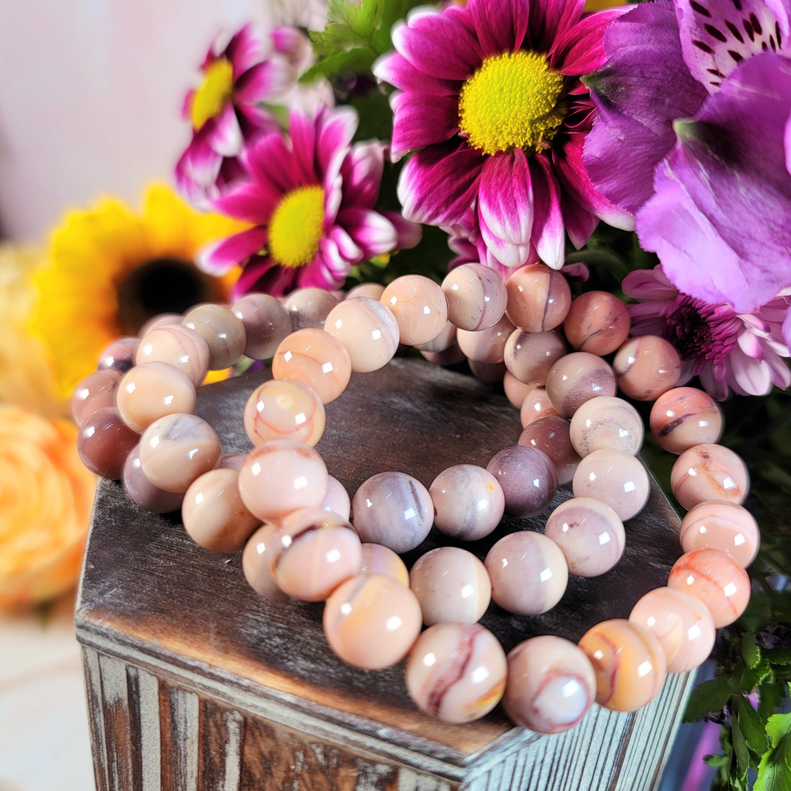 Bicolor Pink And Purple Opal Bracelet (High Quality) for Romance