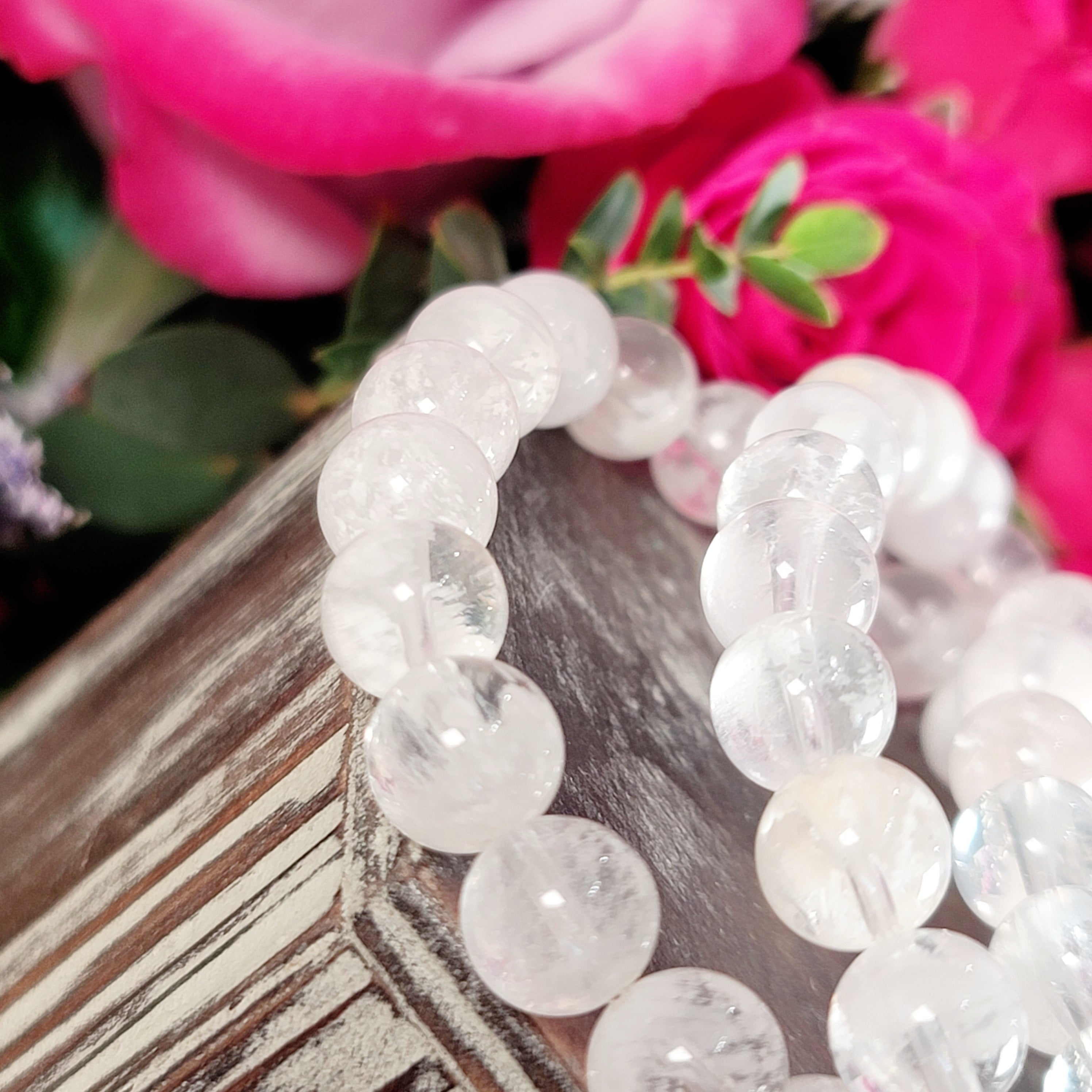 White Lodalite Garden Quartz Bracelet for Compassion and Self Love