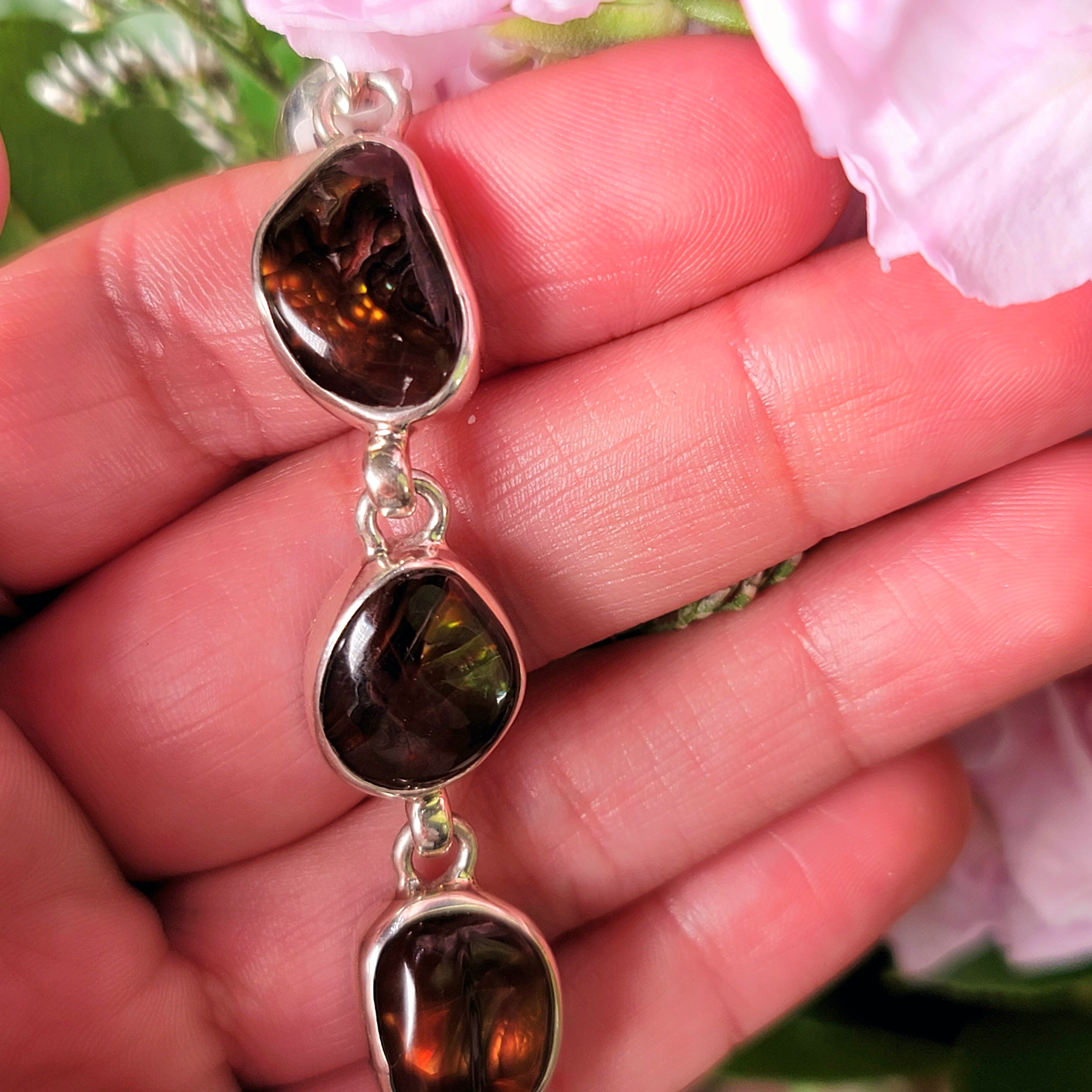 Fire Agate Bracelet .925 Silver for Confidence and Increasing Motivation