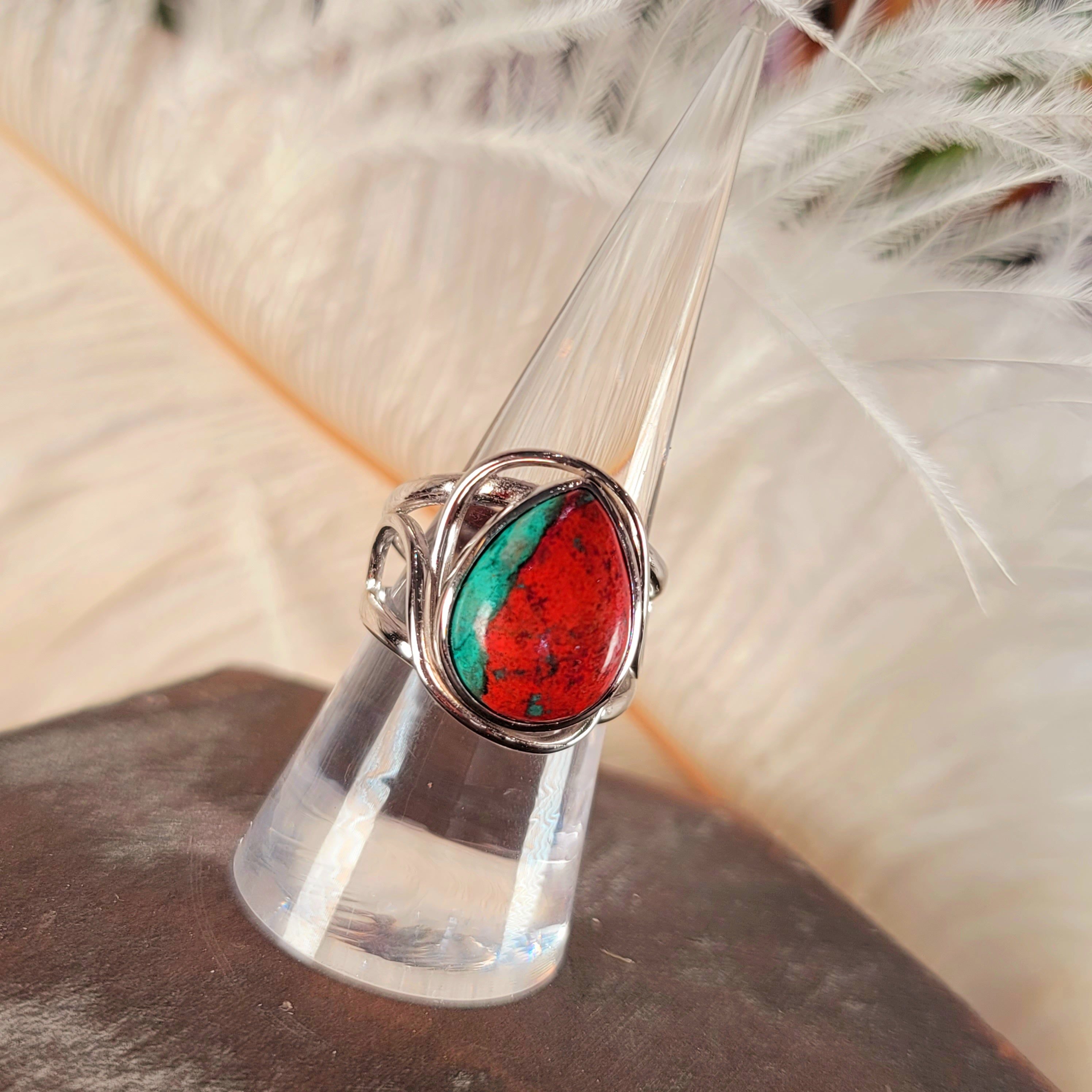 Sonora Sunset Finger Cuff Adjustable Ring .925 Silver for Alchemy, Empowerment and Manifesting