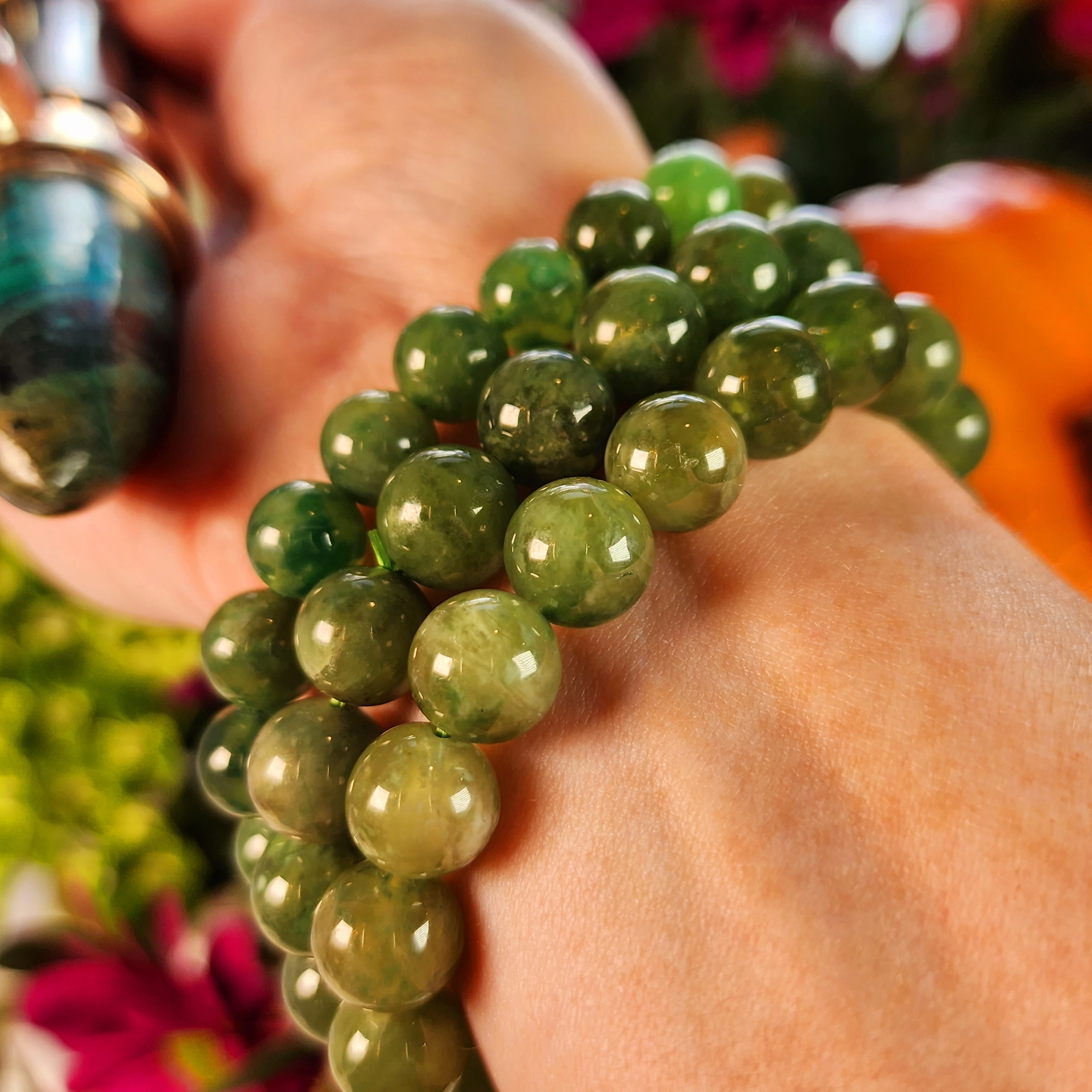 Vesuvianite Idocrase Bracelet (High Quality) for Courage, Growth and Change
