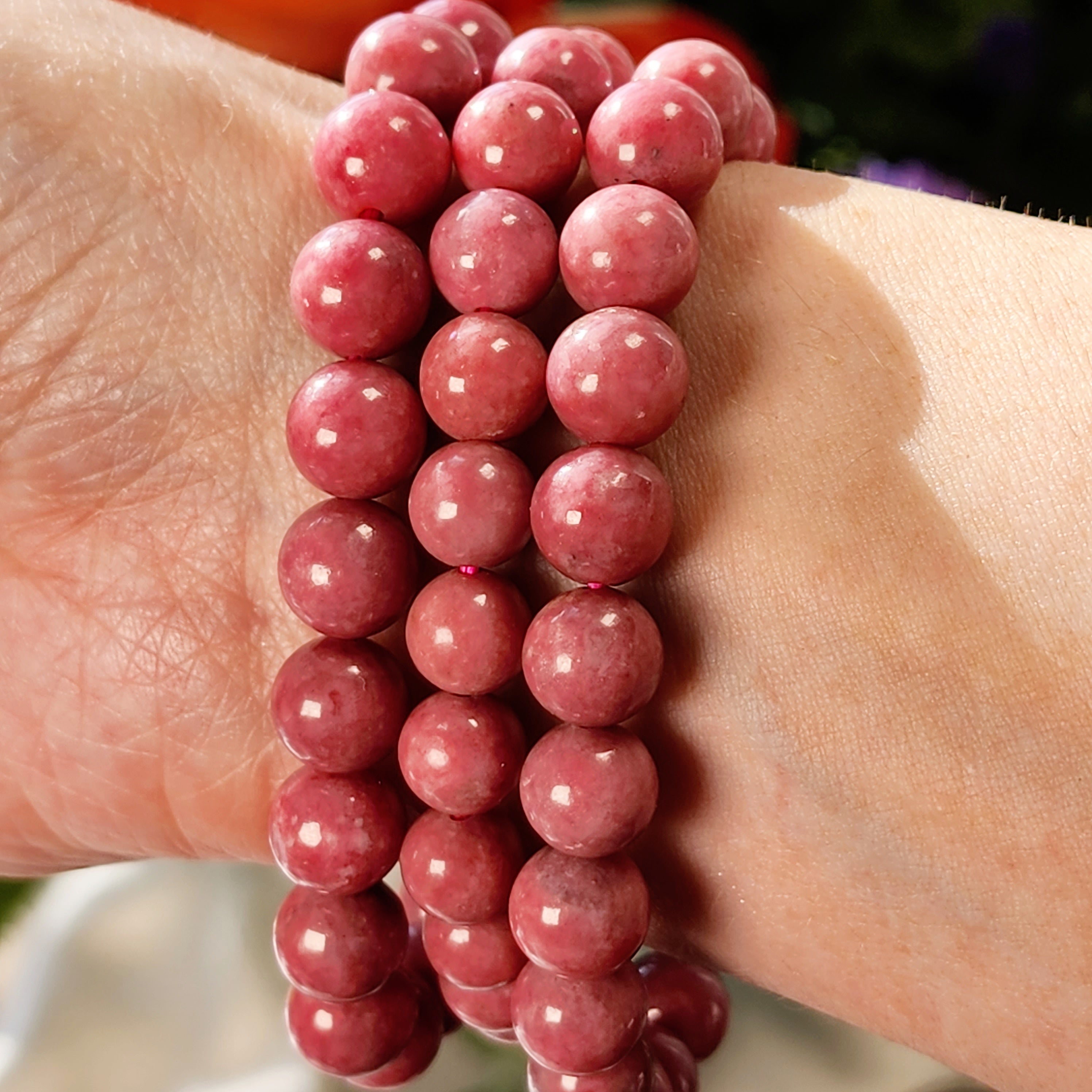 Gemmy Rhodonite Bracelet for Attraction, Love and Self Worth