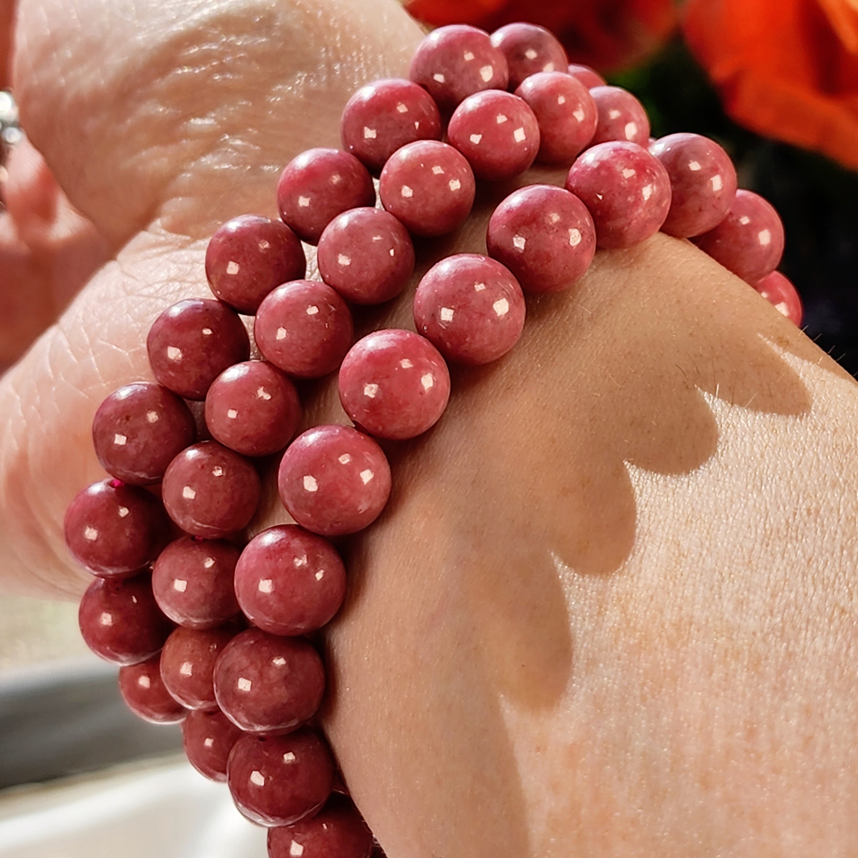 Gemmy Rhodonite Bracelet for Attraction, Love and Self Worth