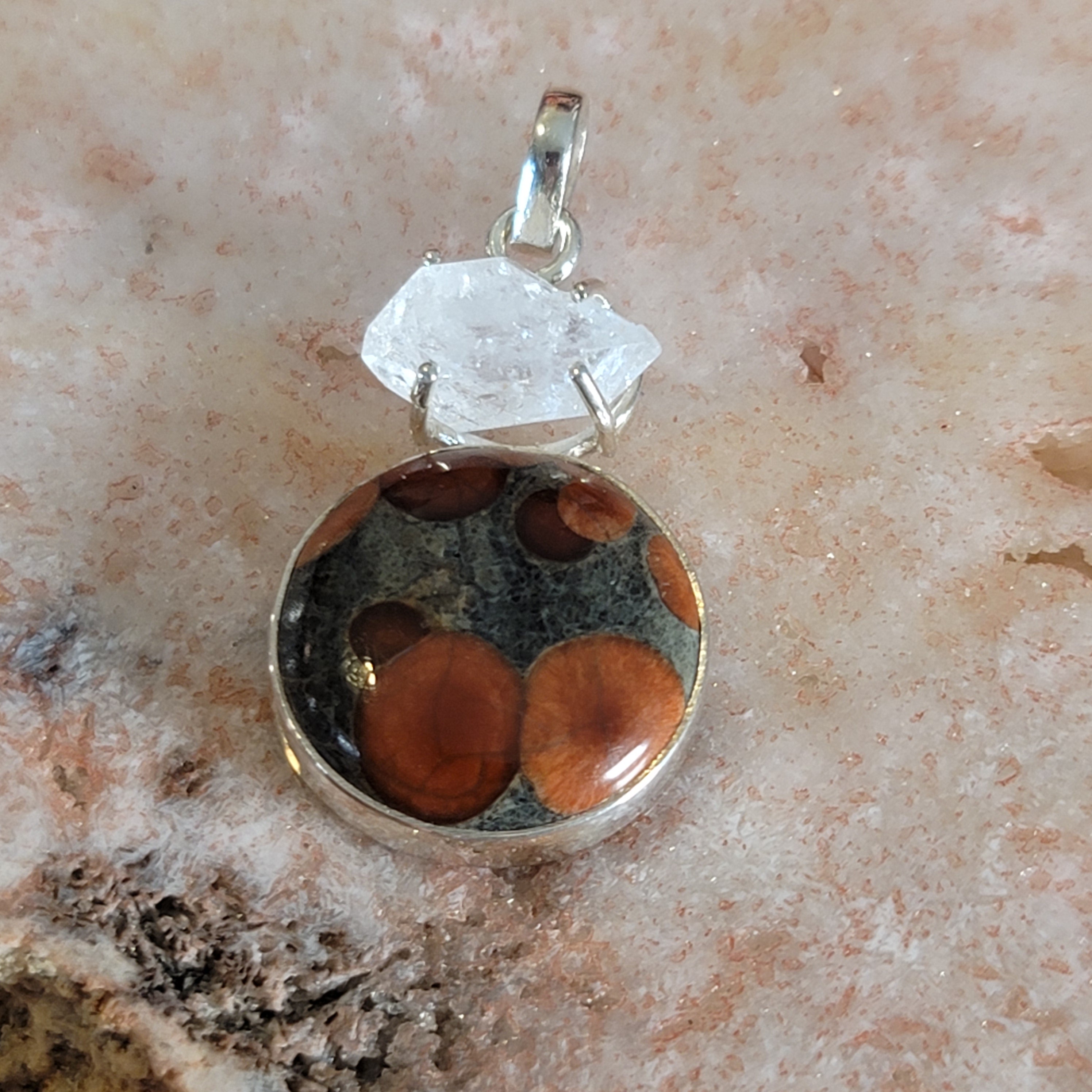 Peanut Obsidian Pendant .925 Silver for Expansion, Harmony and Protection