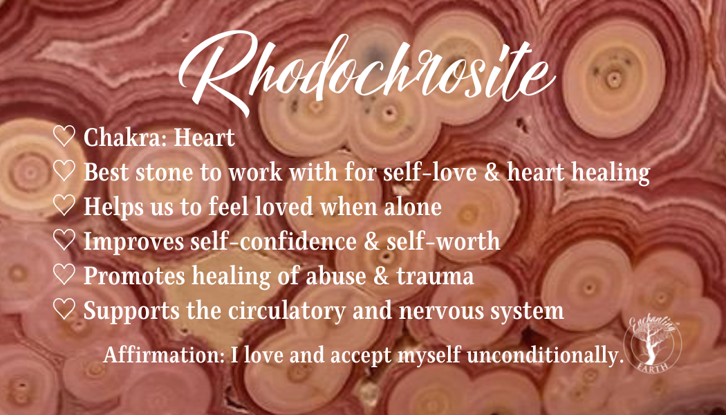 Gem Rhodochrosite Pendant for Confidence, Emotional Healing and Self Love