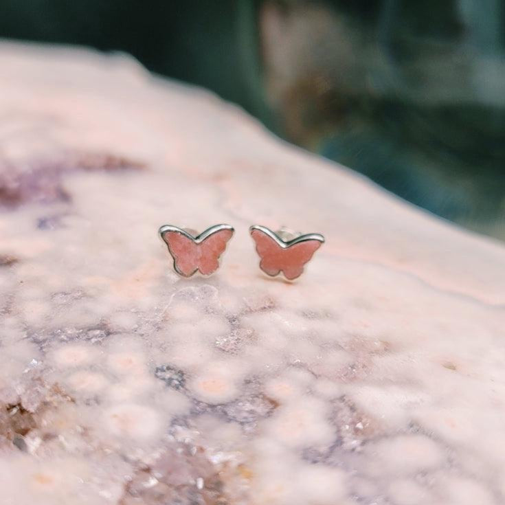 Enchantress Butterfly .925 Silver Studs (Pick your stone) 🦋