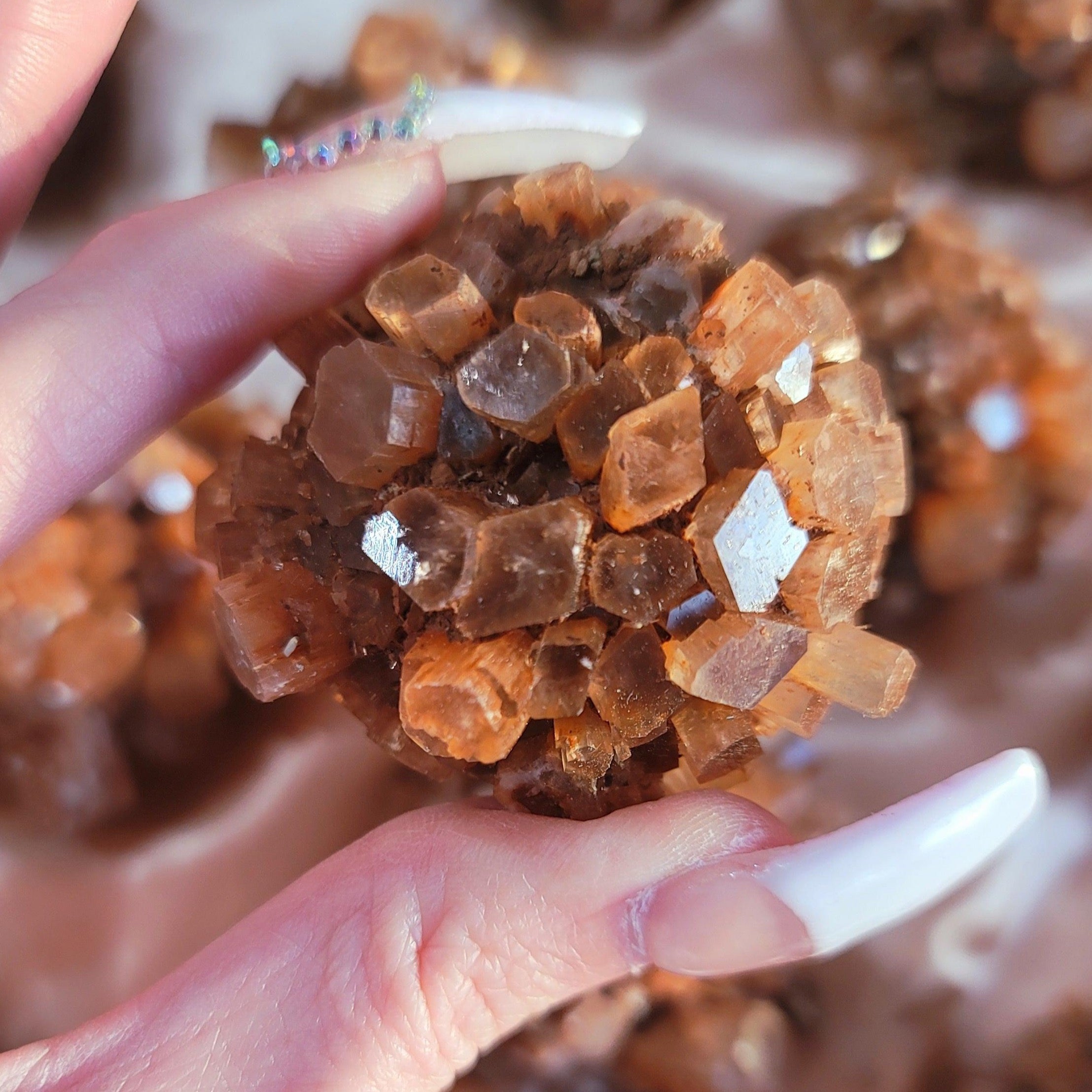 Red Aragonite Star Clusters for grounding and emotional healing