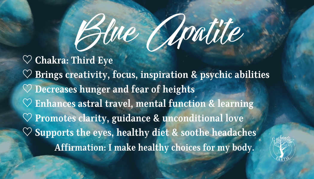 Blue Apatite Tumble for Connection, Healthy Weight Loss and Overall Wellness