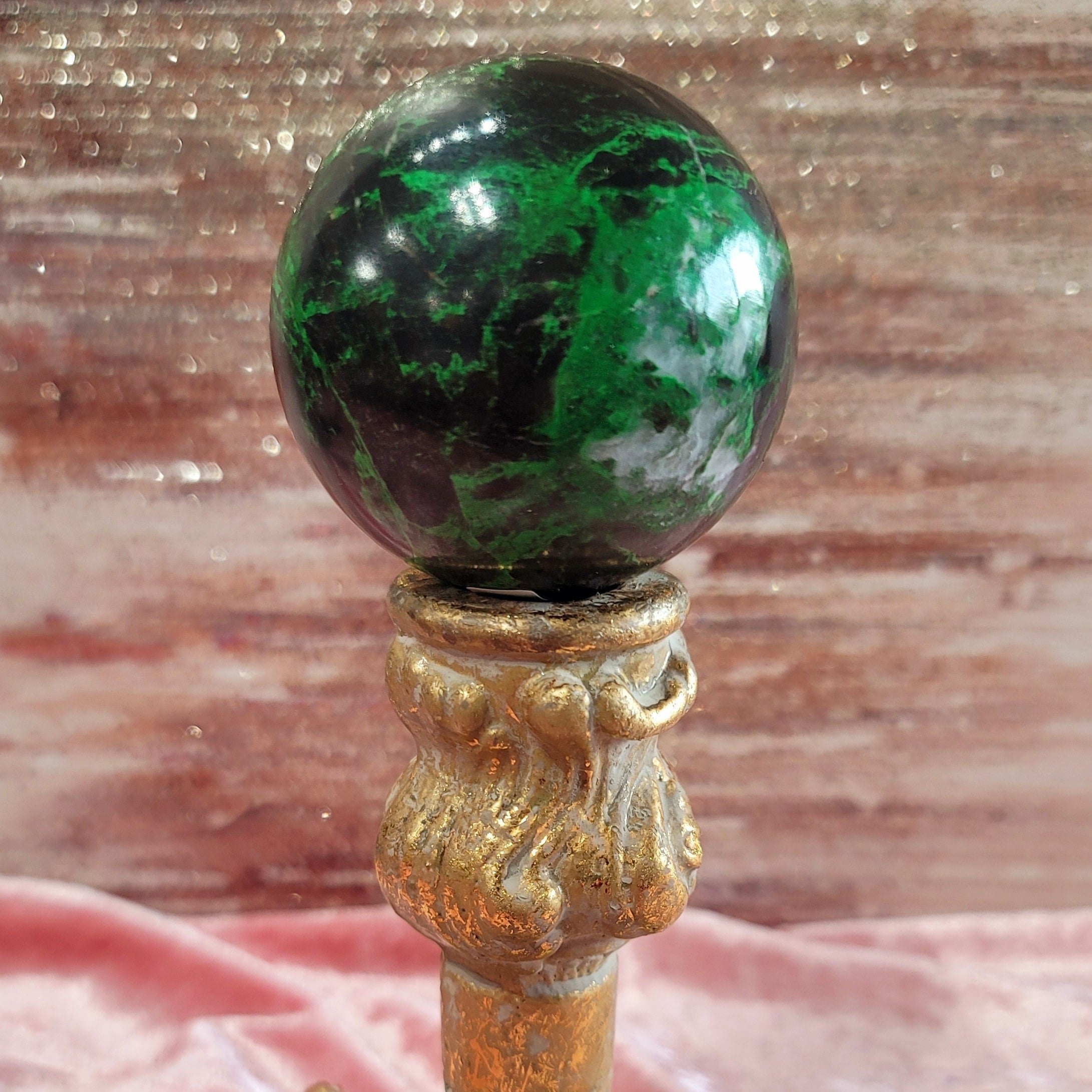 Urovite Green Garnet Sphere (Extremely Rare)