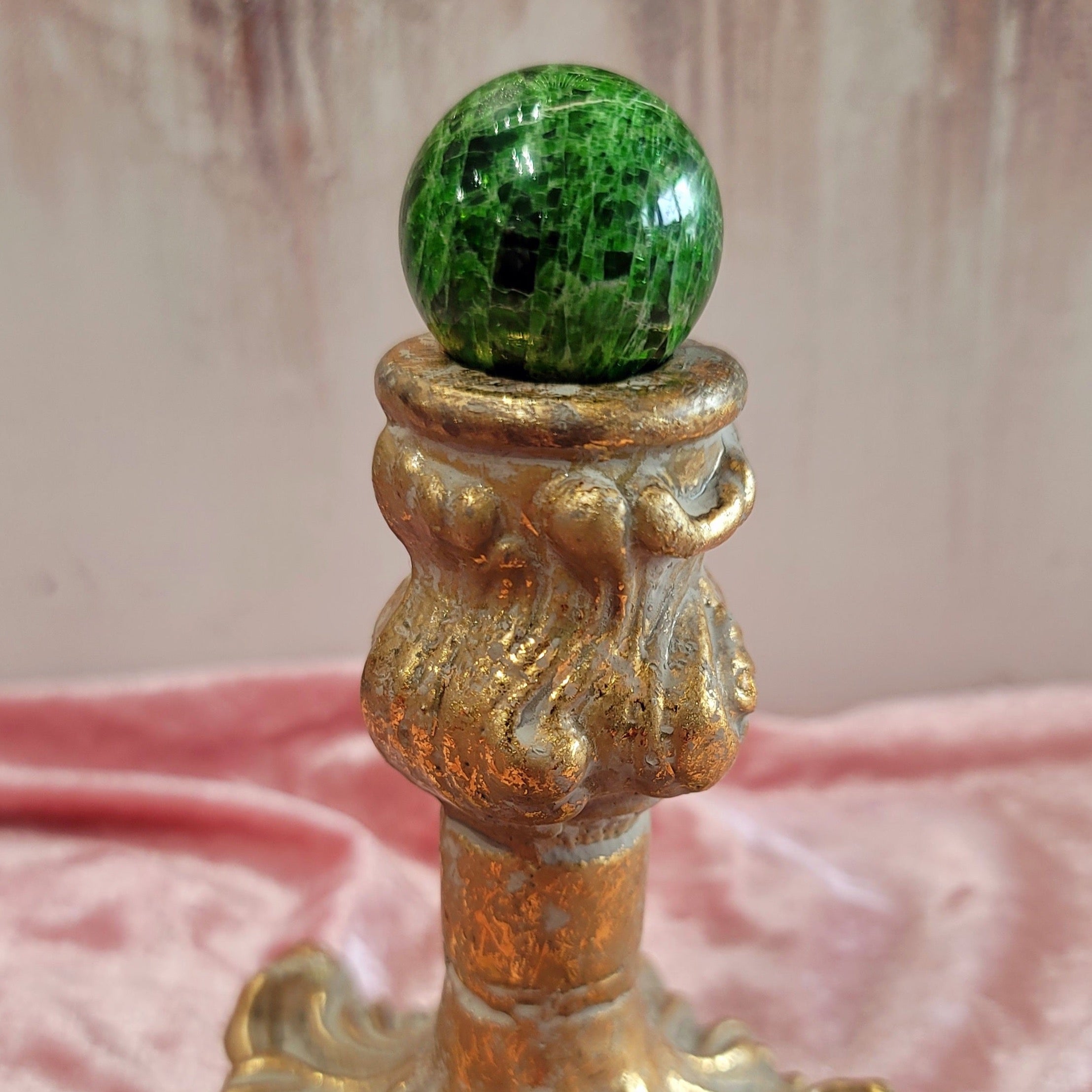 Chrome Diopside Sphere (Extremely Rare)