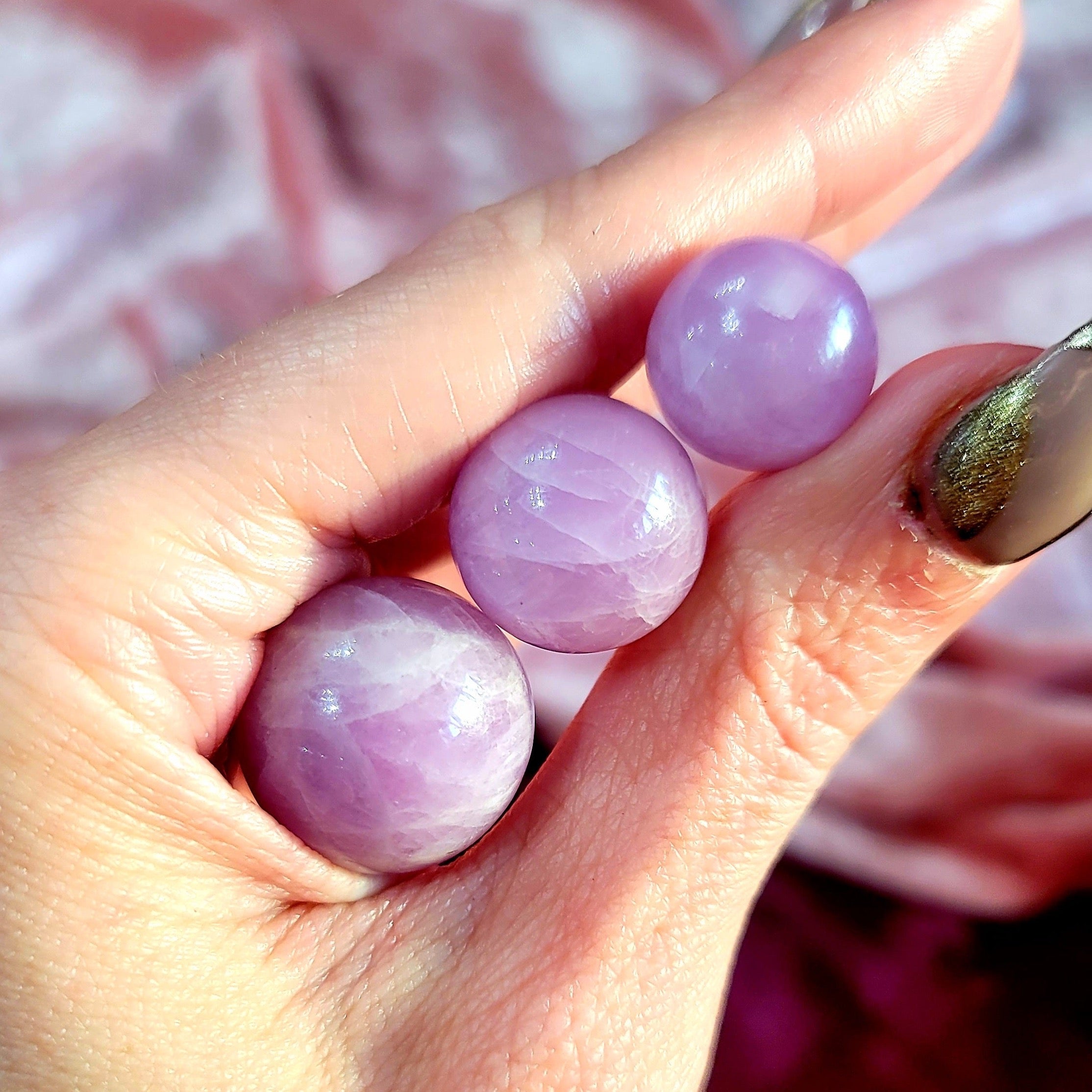 Kunzite Mini Sphere for Emotional, Family Healing and Opening Your Heart to Love