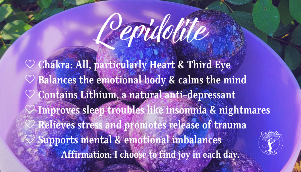 Lepidolite Tumble for Anxiety Support, Joy and Stress Relief