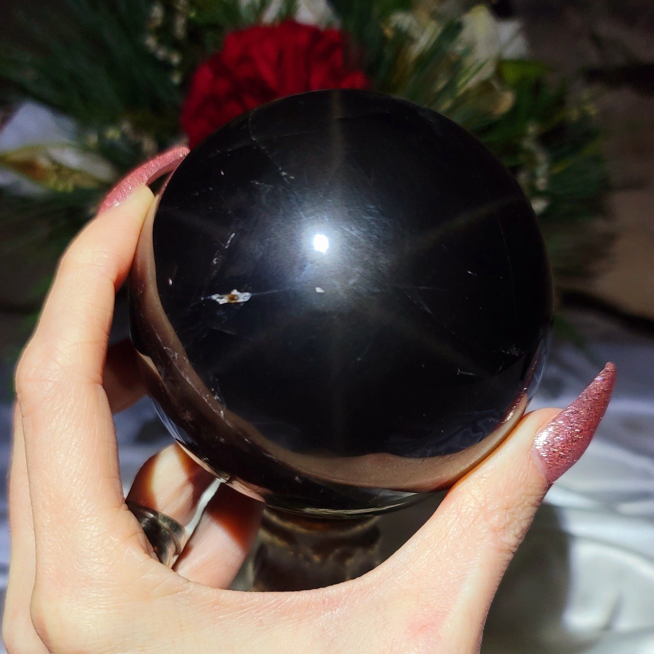 Star Smokey Blue Rose Quartz Sphere for Attraction & Opening Your Heart to Love (270N)