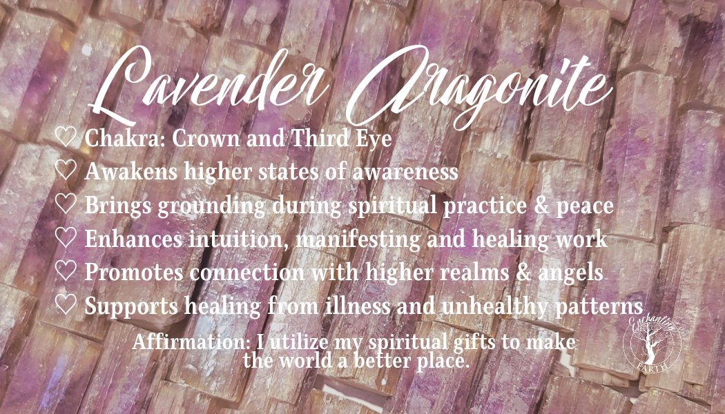 Lavender Aragonite (RARE) for Awakening Higher States of Awareness