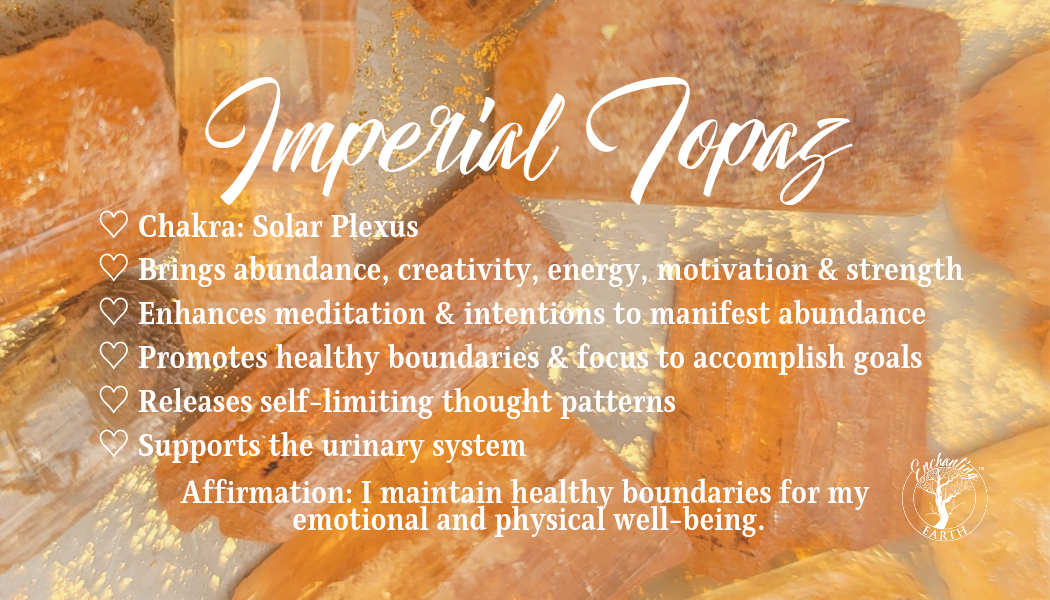 Imperial Topaz Specimen for Creativity, Manifesting Abundance and Strength