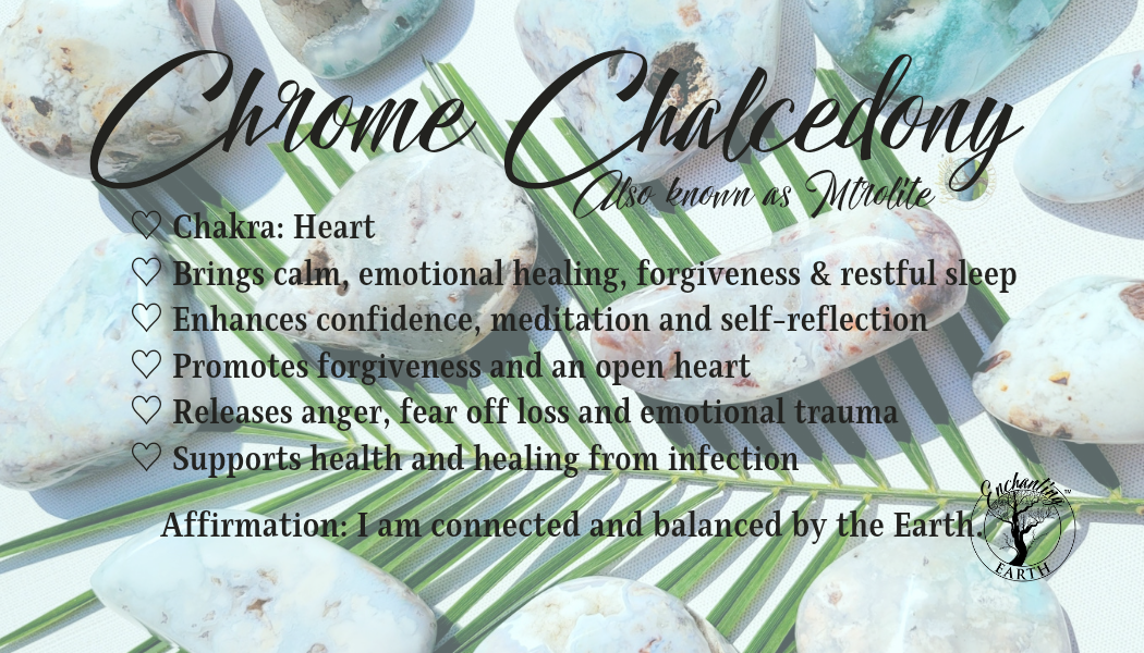 Mtorolite Chrome Chalcedony Tumble (AA Grade) for Emotional Healing, Forgiveness and Reflection