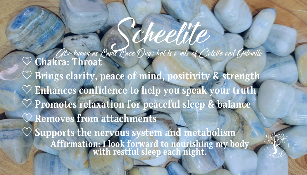 Blue Scheelite Heart for Restful Sleep and Relaxation