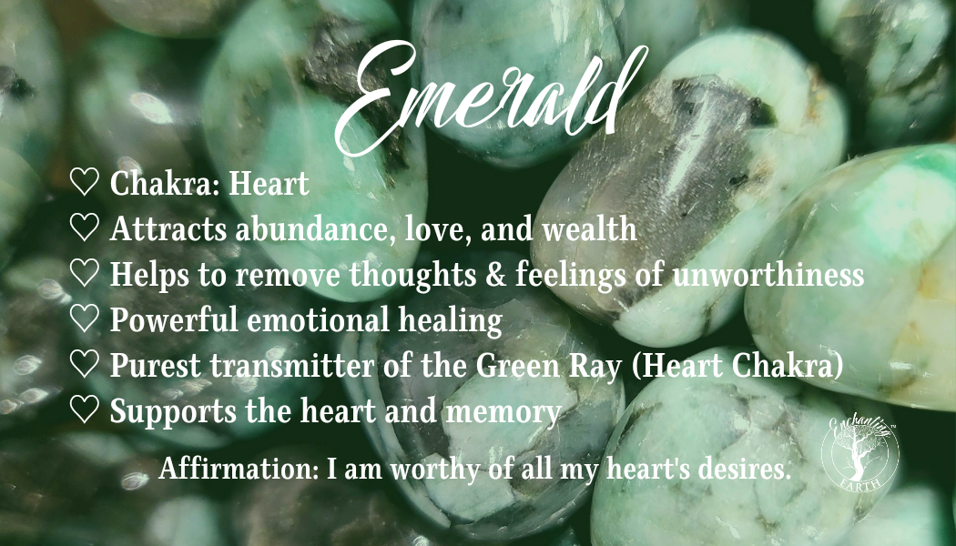Emerald Tumble Pendant for Emotional Healing, Love and Wealth