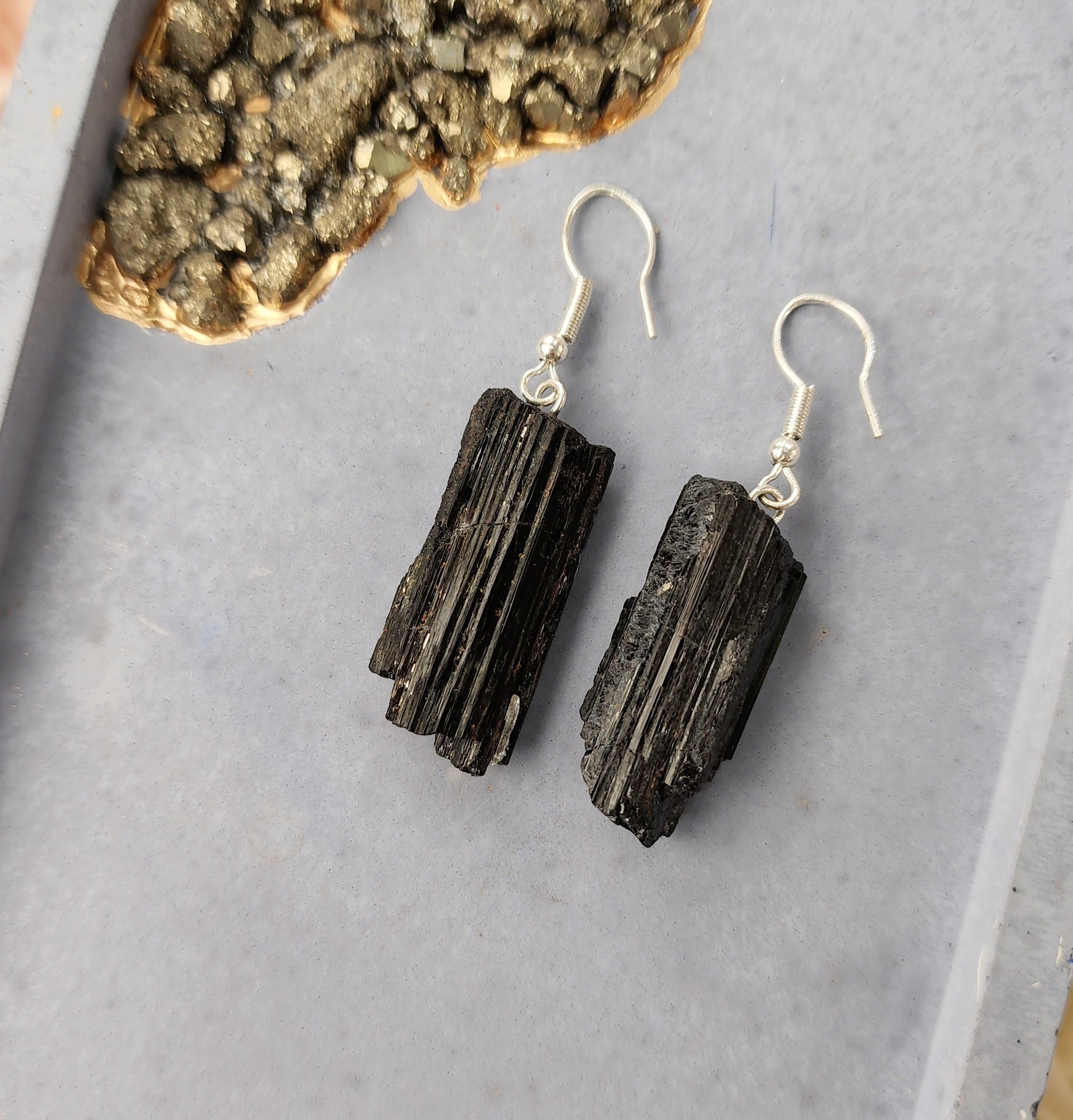 Black Tourmaline Earrings for Protection