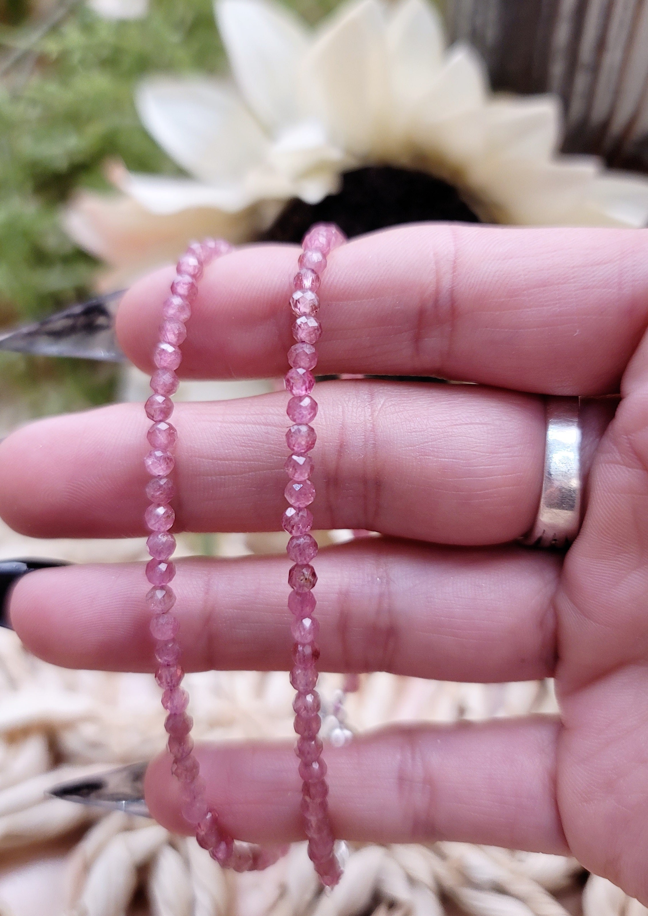 Pink Tourmaline Faceted Bracelet With Magnetic Clasps for Compassion, Joy, Opening Heart to Love & Wisdom