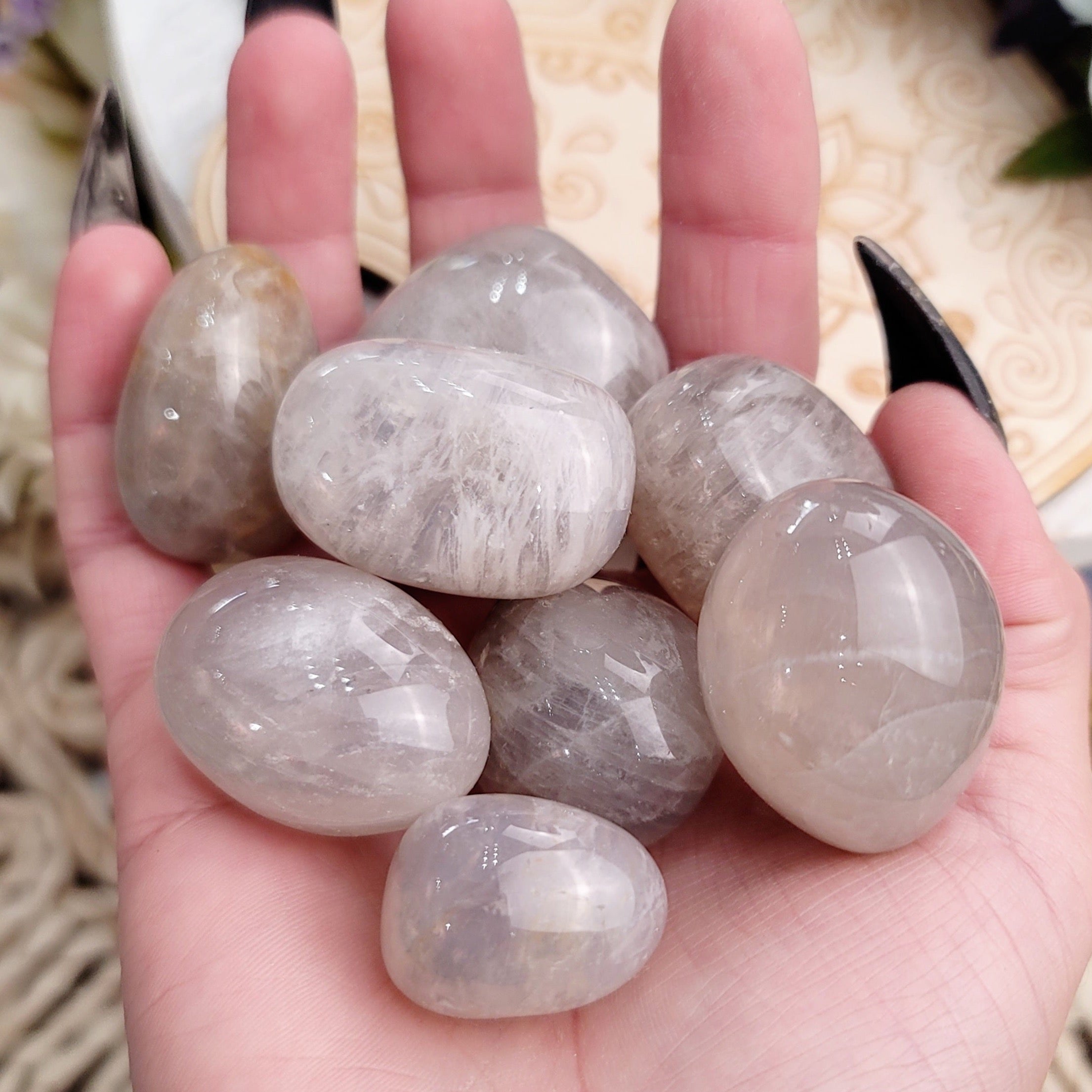 Blue Rose Quartz Tumble for Opening Your Heart to Love