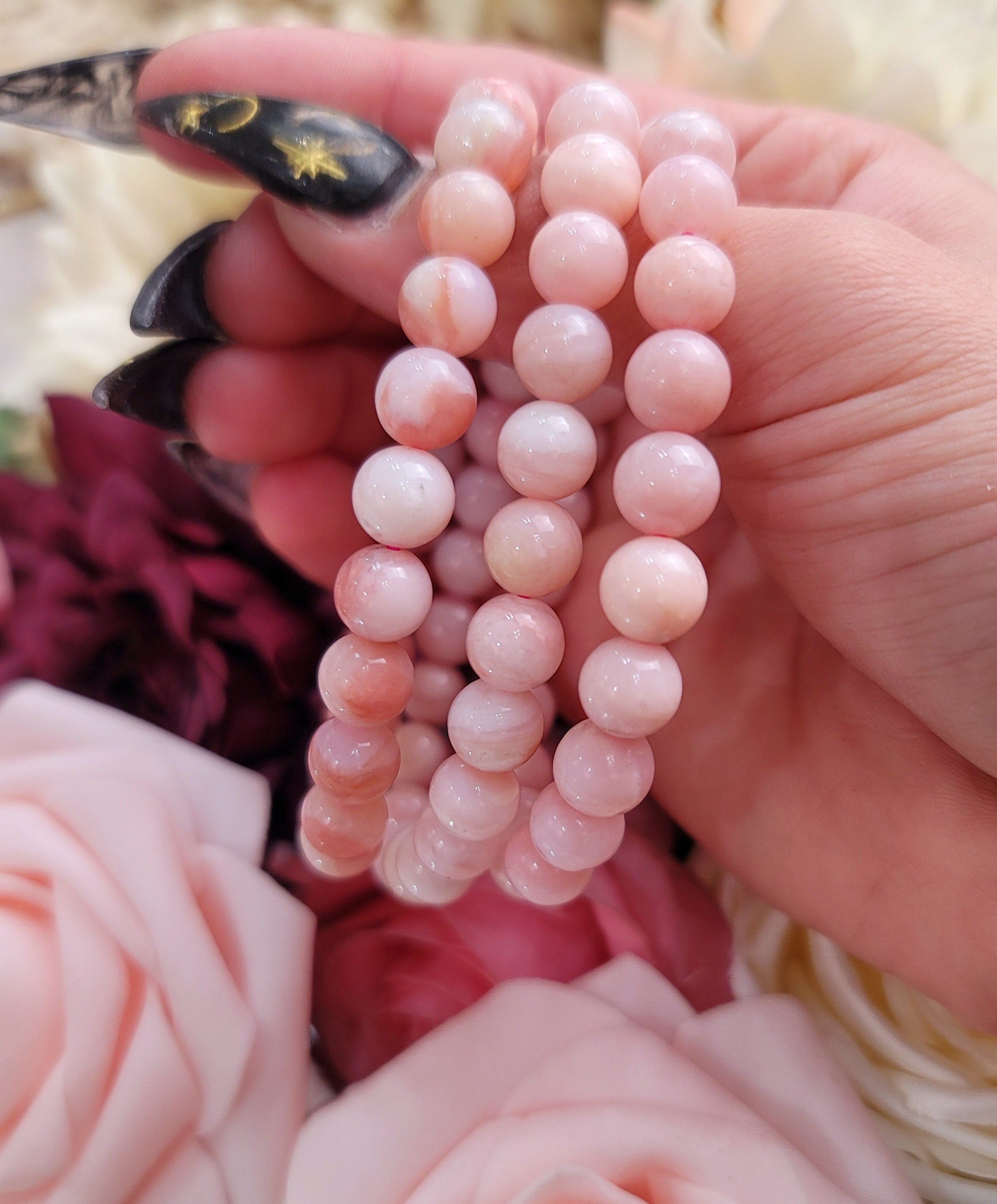 Pink Opal Bracelet (High Quality) for Heart Healing and Romance