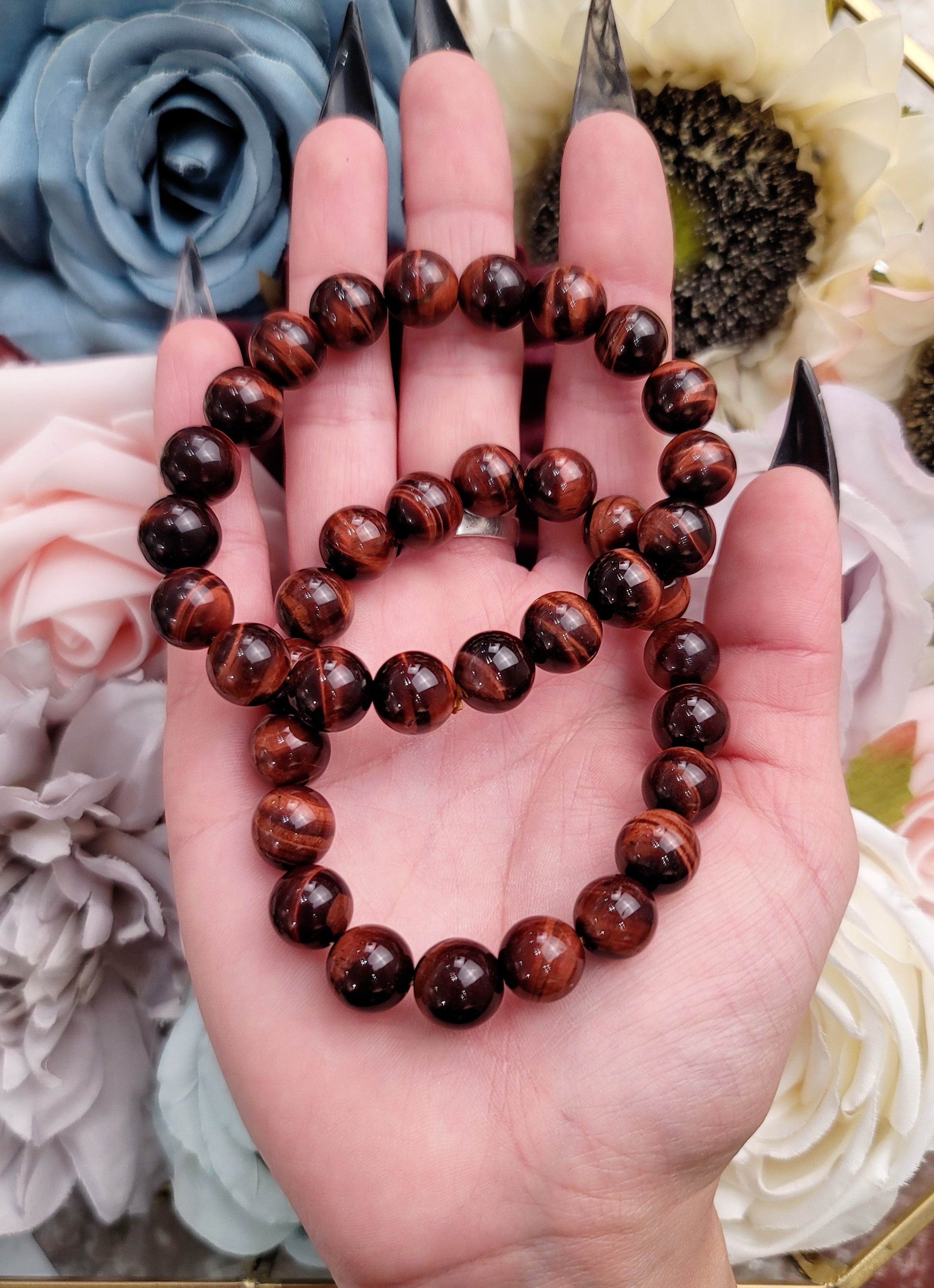 Red Tiger Eye Bracelet (AAA Grade) for Balancing Emotions, Motivation and Strength