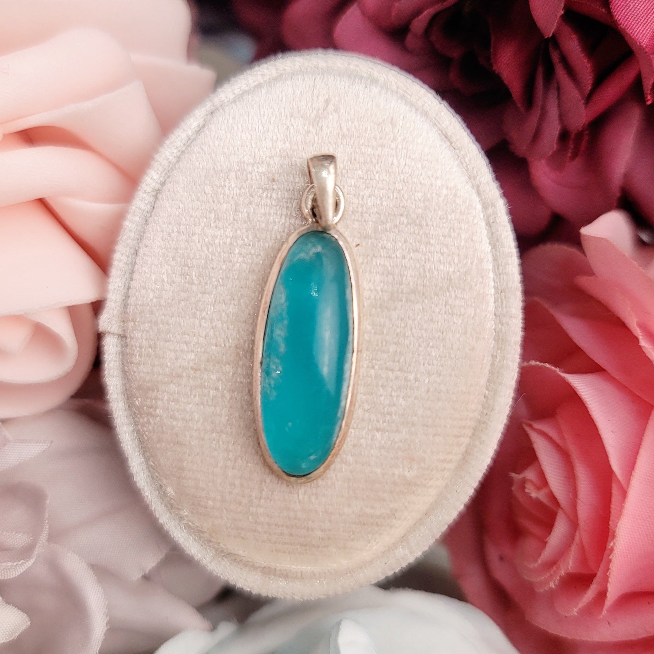 Amazonite Pendant .925 Silver for Speaking Your Truth