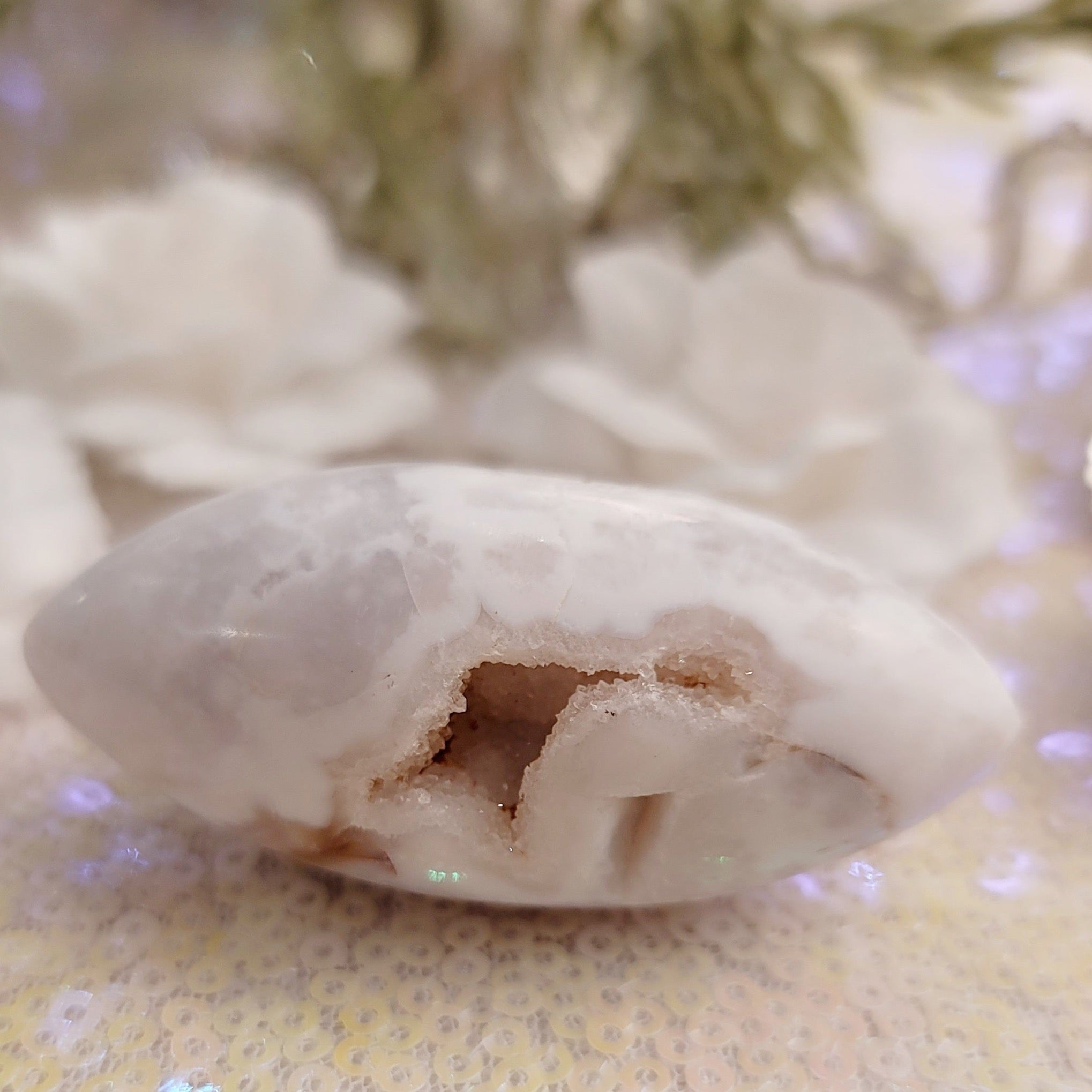 White Plume Agate Shiva for Decision Making and Peace