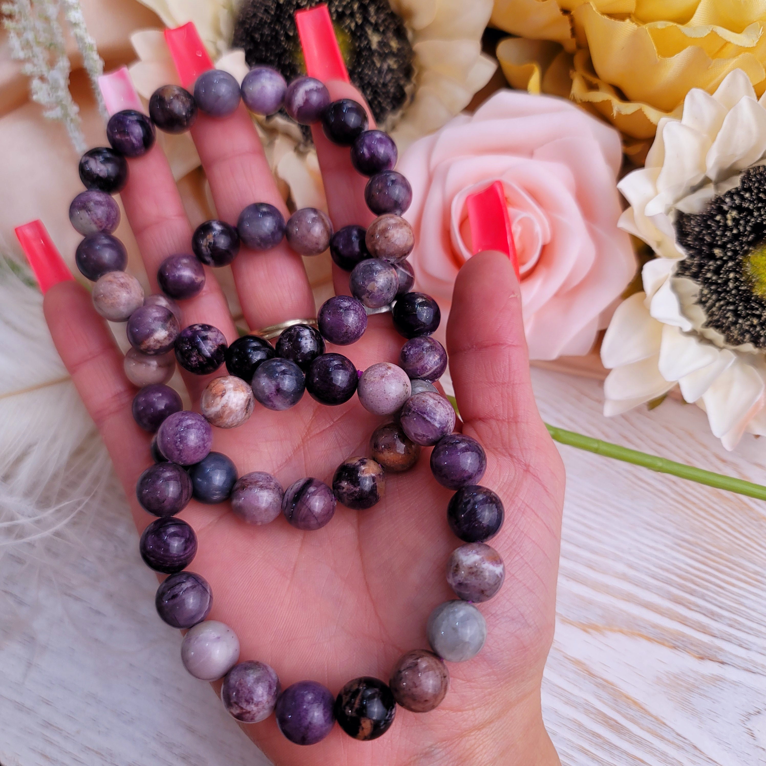 Kammererite Lavender Bracelet (High Quality) for Balance, Enlightenment, Harmony and Joy