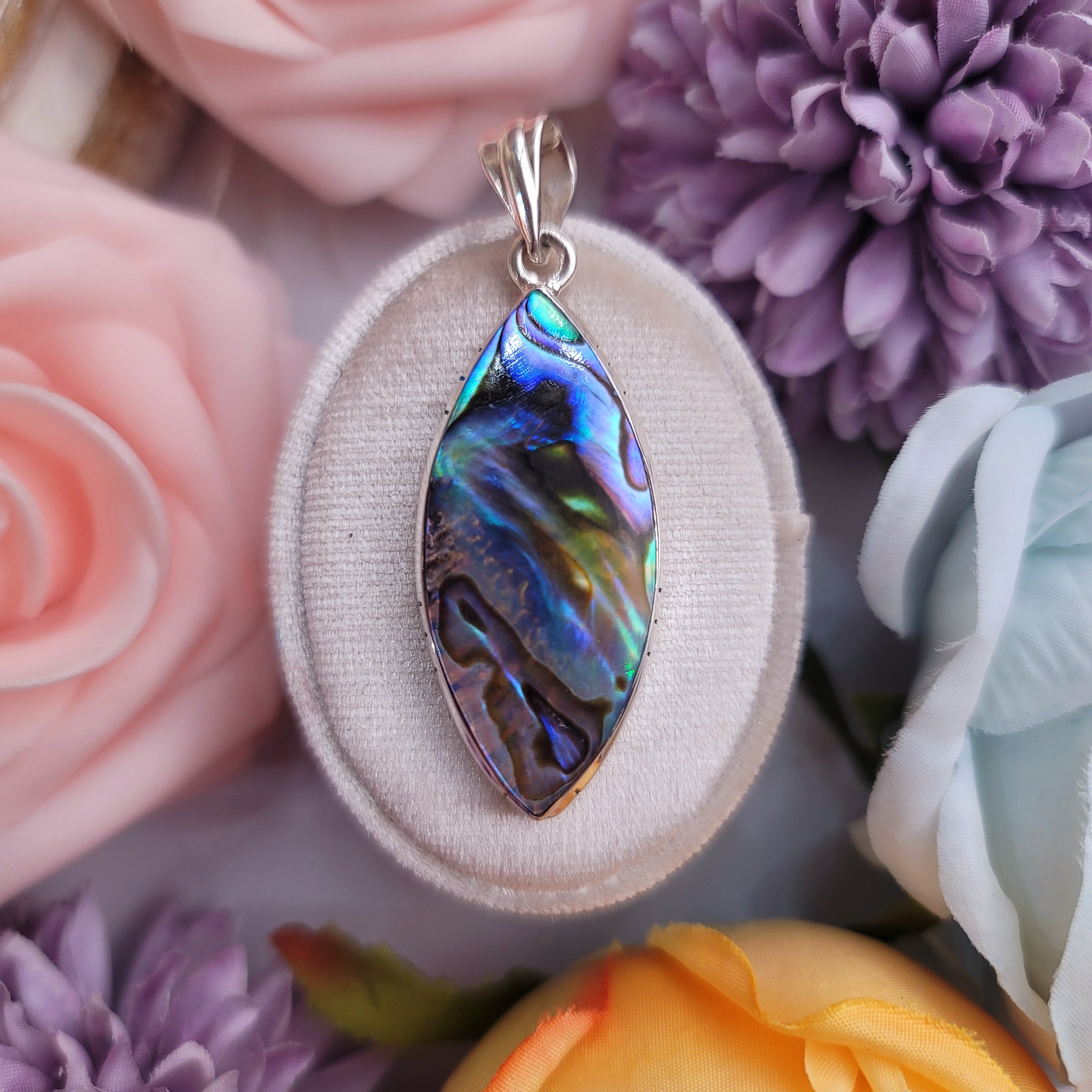 Abalone Shell Pendant for Soothing Anxiety, Promoting Compassion and Love