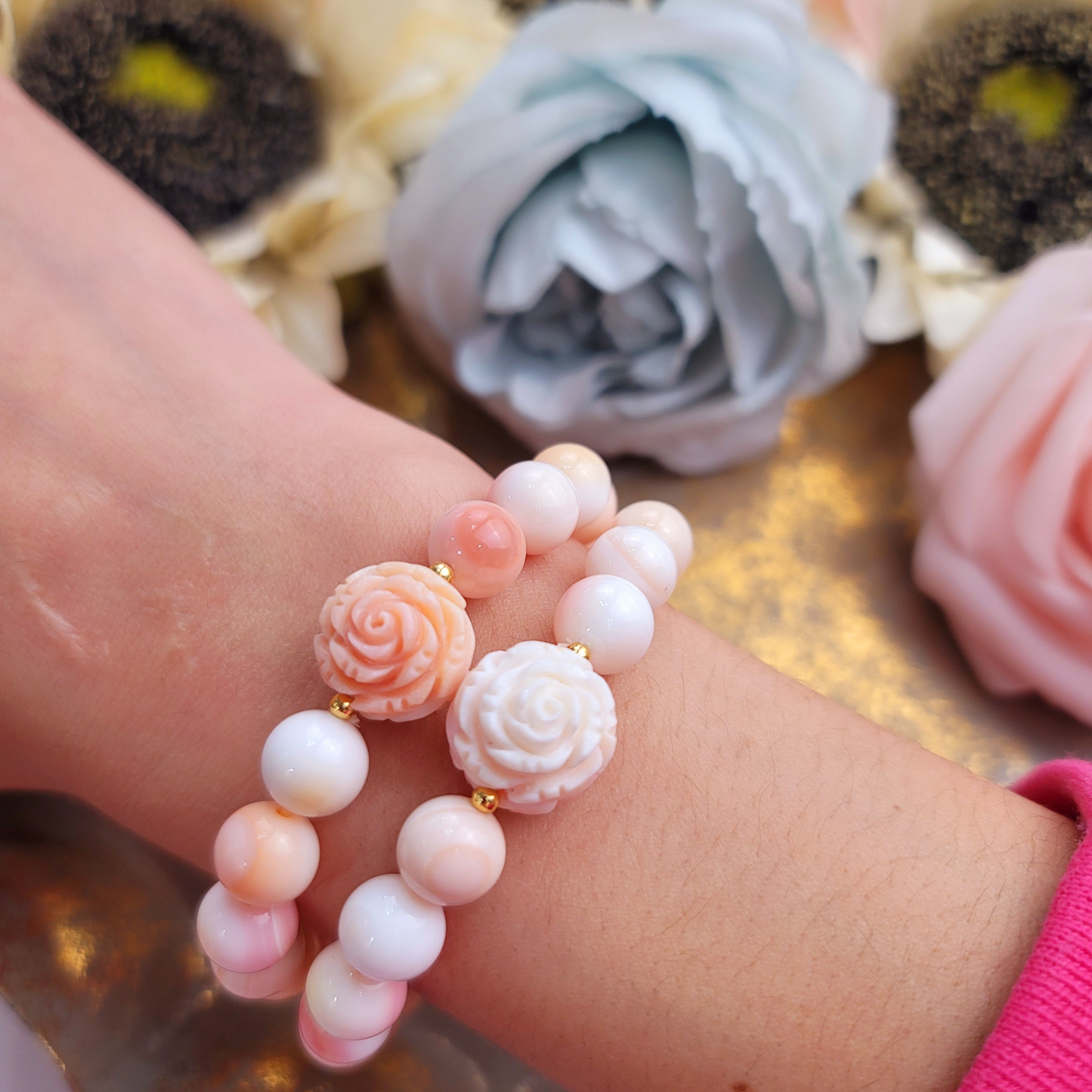 Conch Shell Rosa Bracelet for Purifying Your Environment of Evil