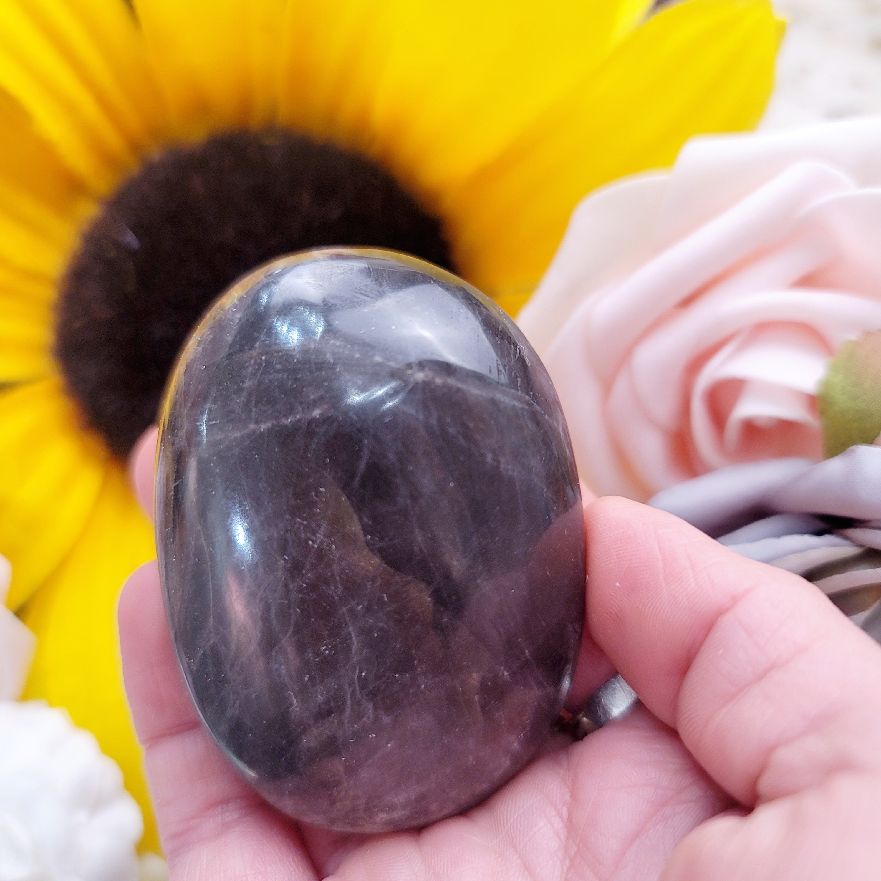 Black Moonstone Palm for New Beginnings and Protection