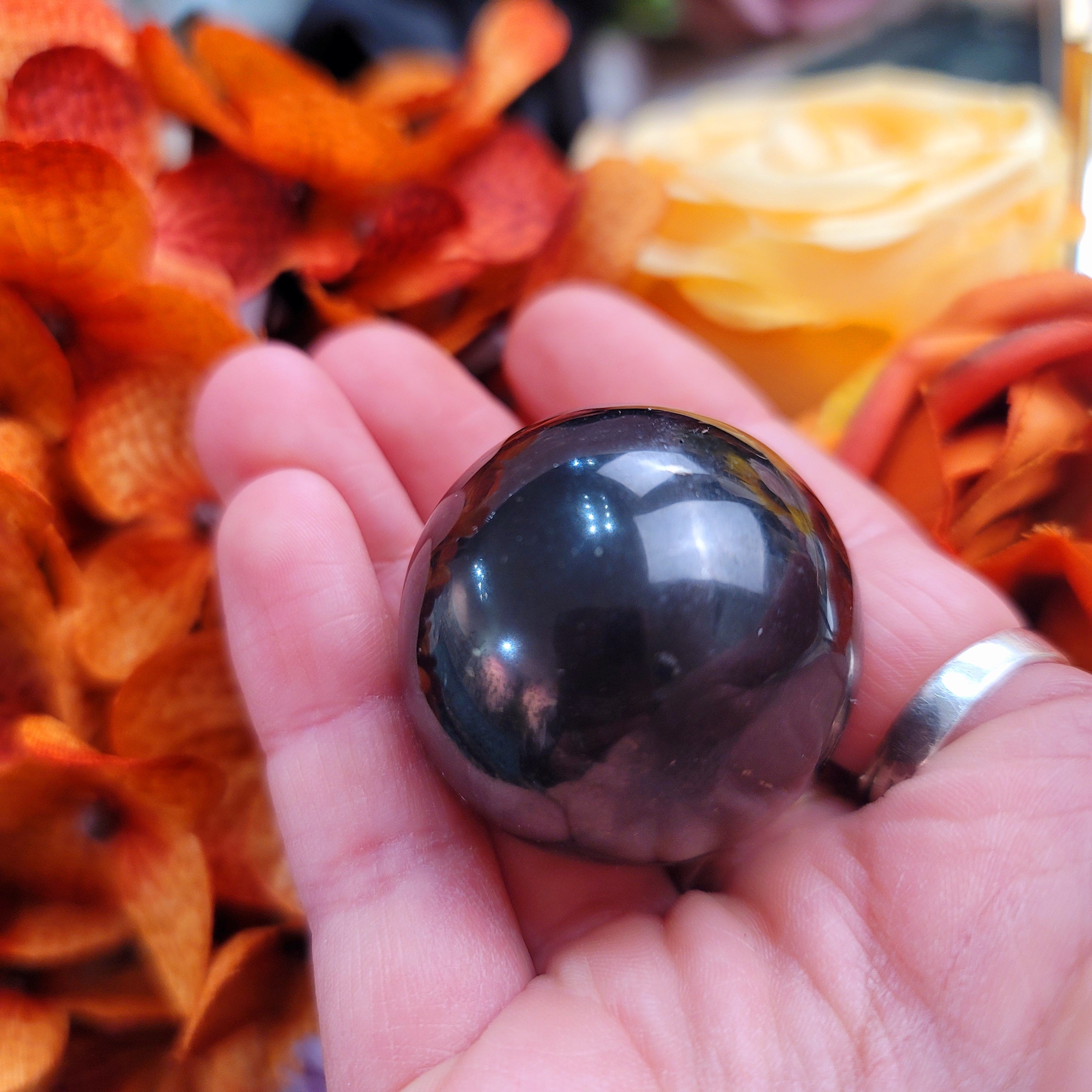 Shungite Sphere for Balance, Cleansing and Healing