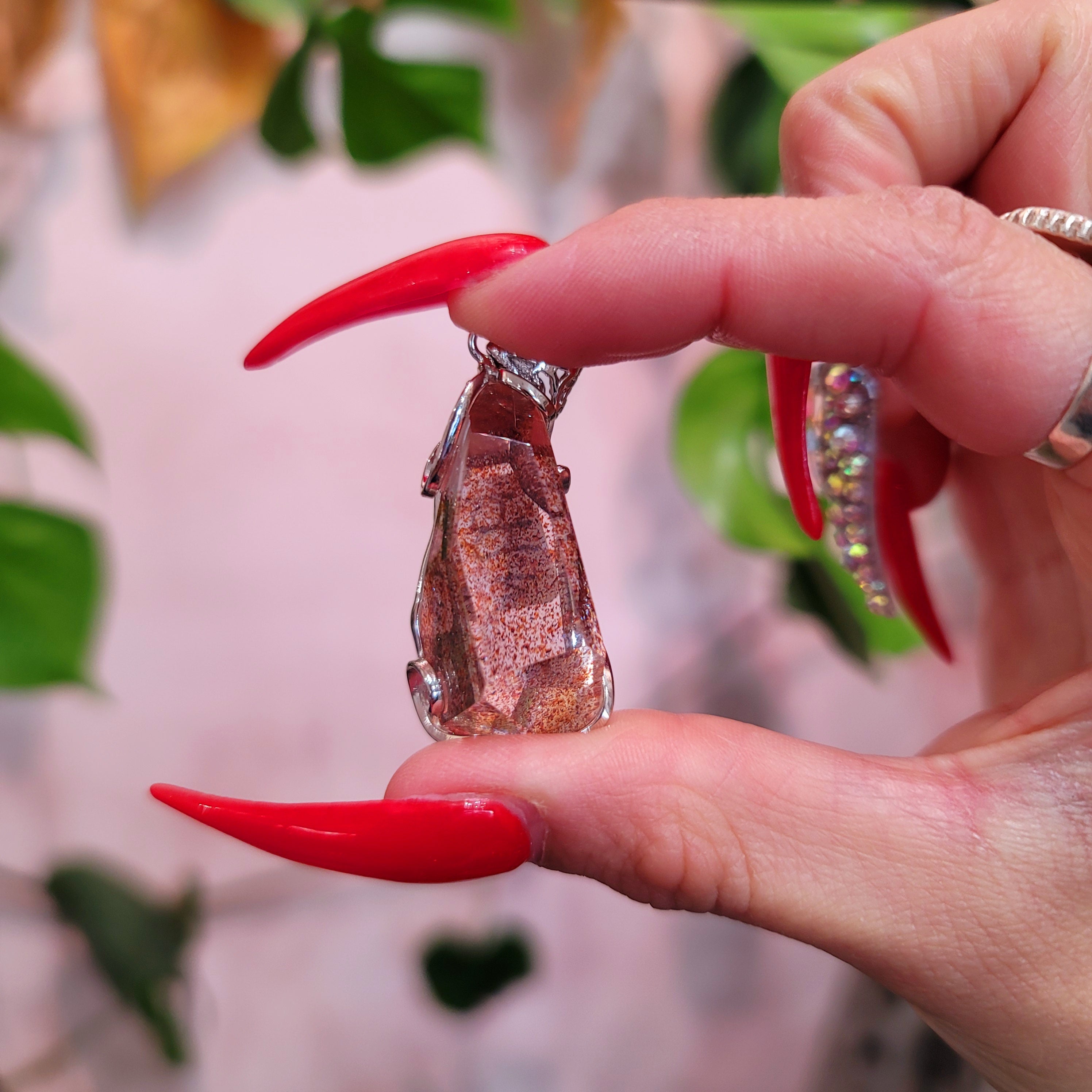 Lepidocrocite Pendant .925 Silver for opening your heart to love