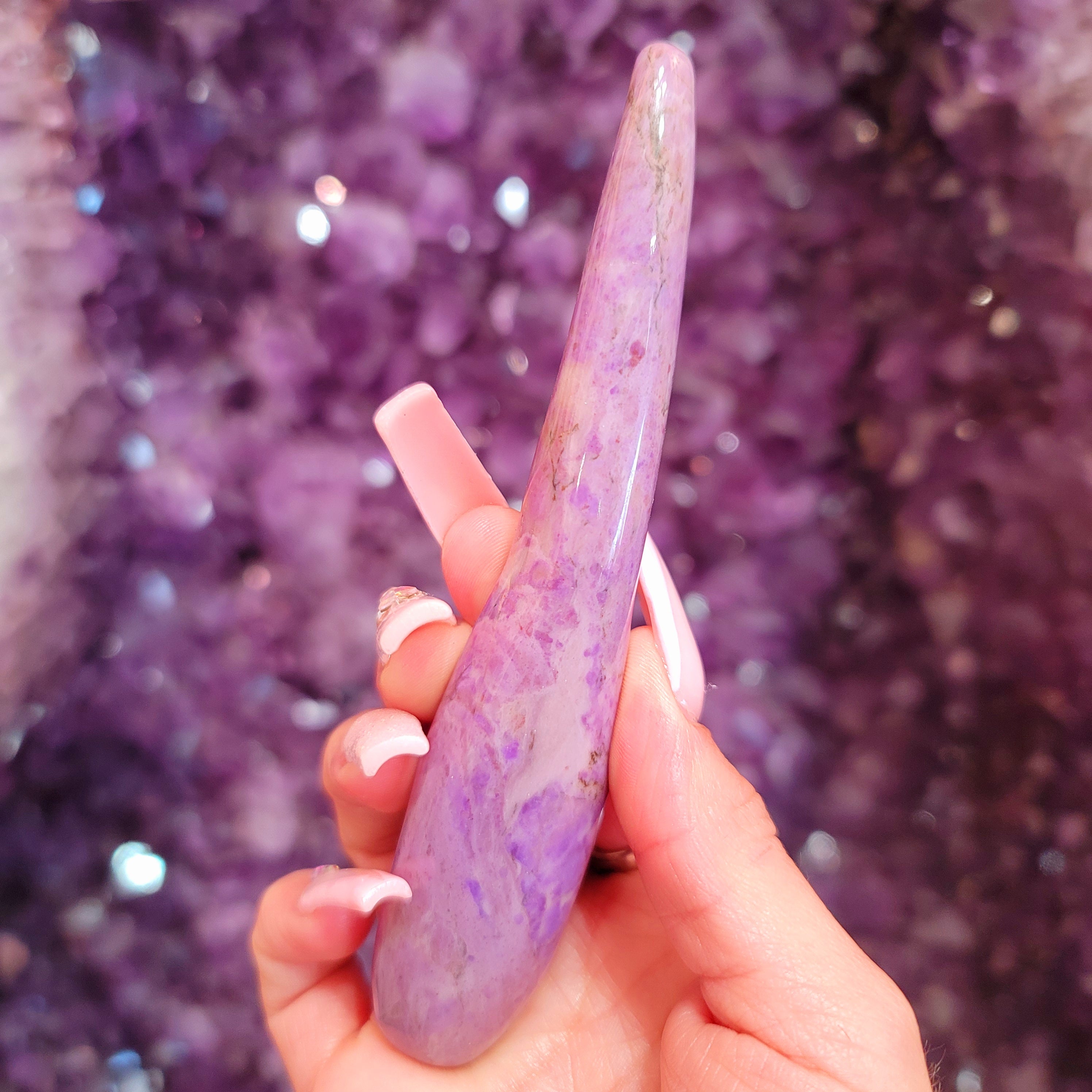 Lavender Jade Wand for Intuition and Uncovering the Hearts True Desires