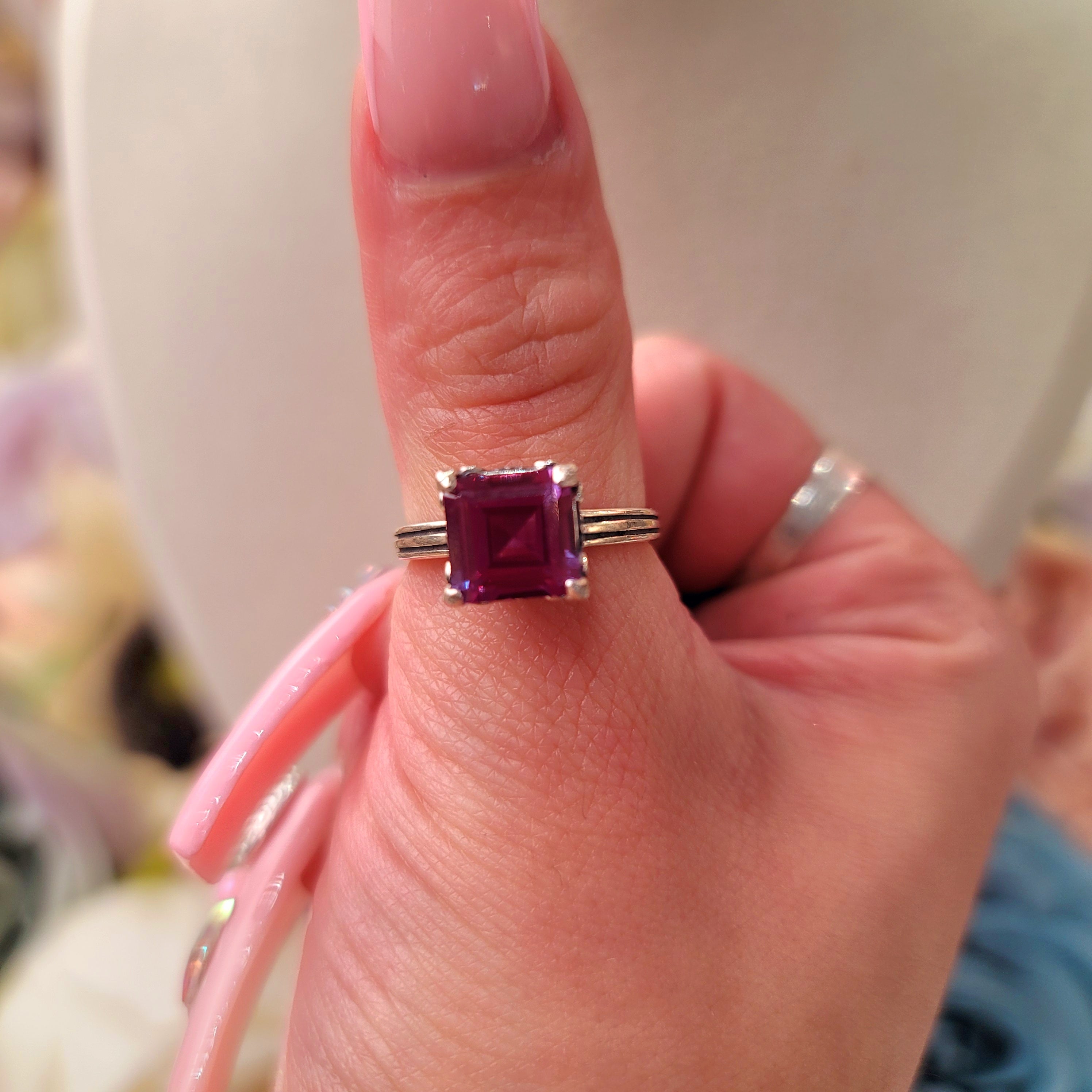 Alexandrite Ring .925 Silver For Self Recovery, Hope and Encouragment