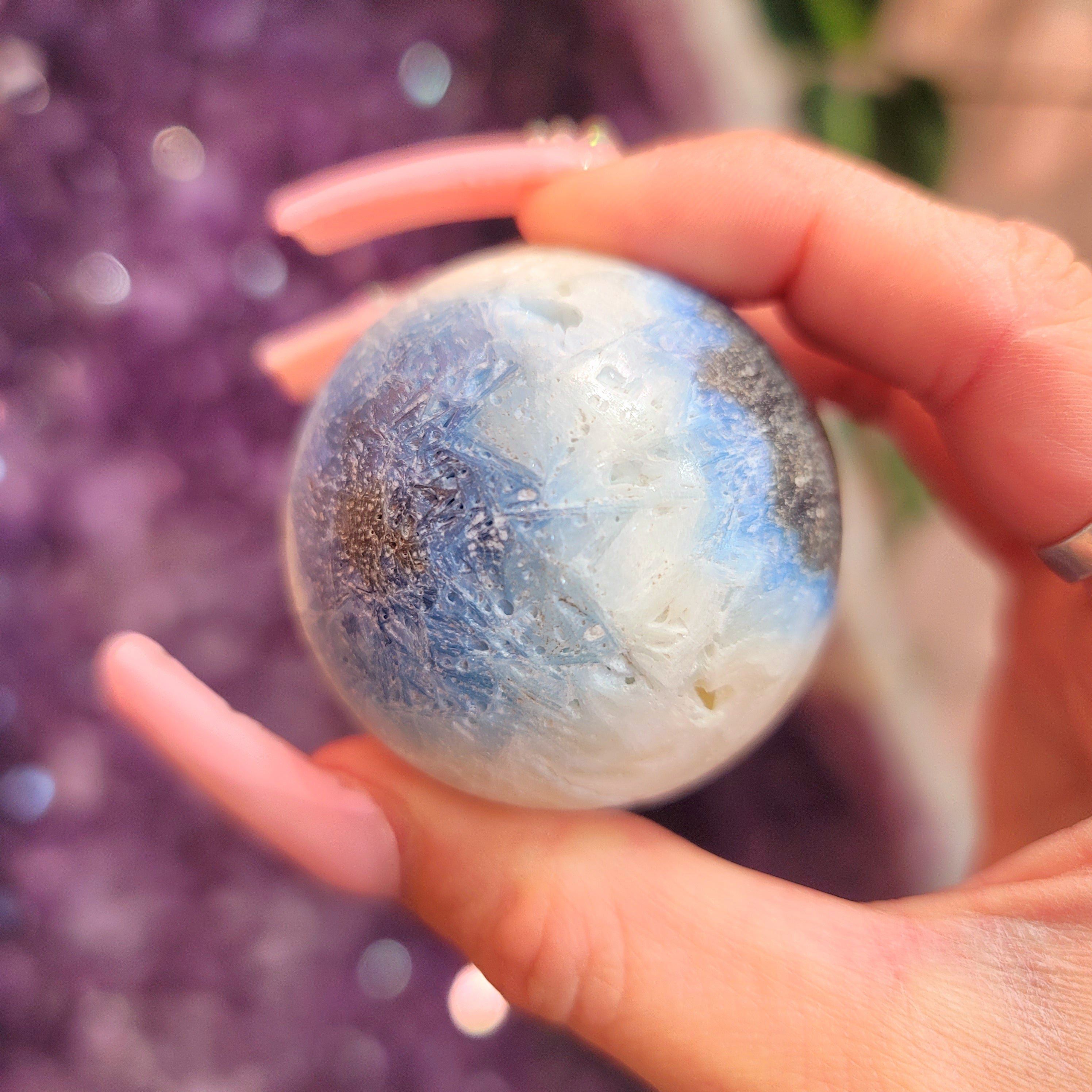 Blue Ice Sphere for Finding Light in the Dark