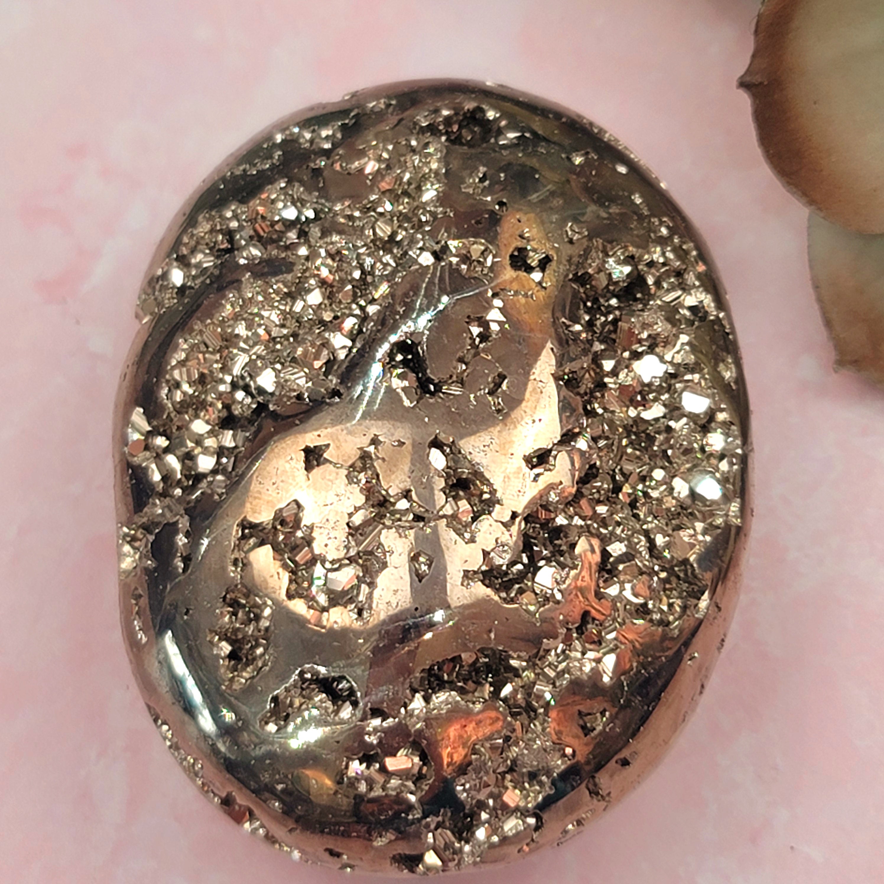 Pyrite Palm Stone for Good Luck and Prosperity