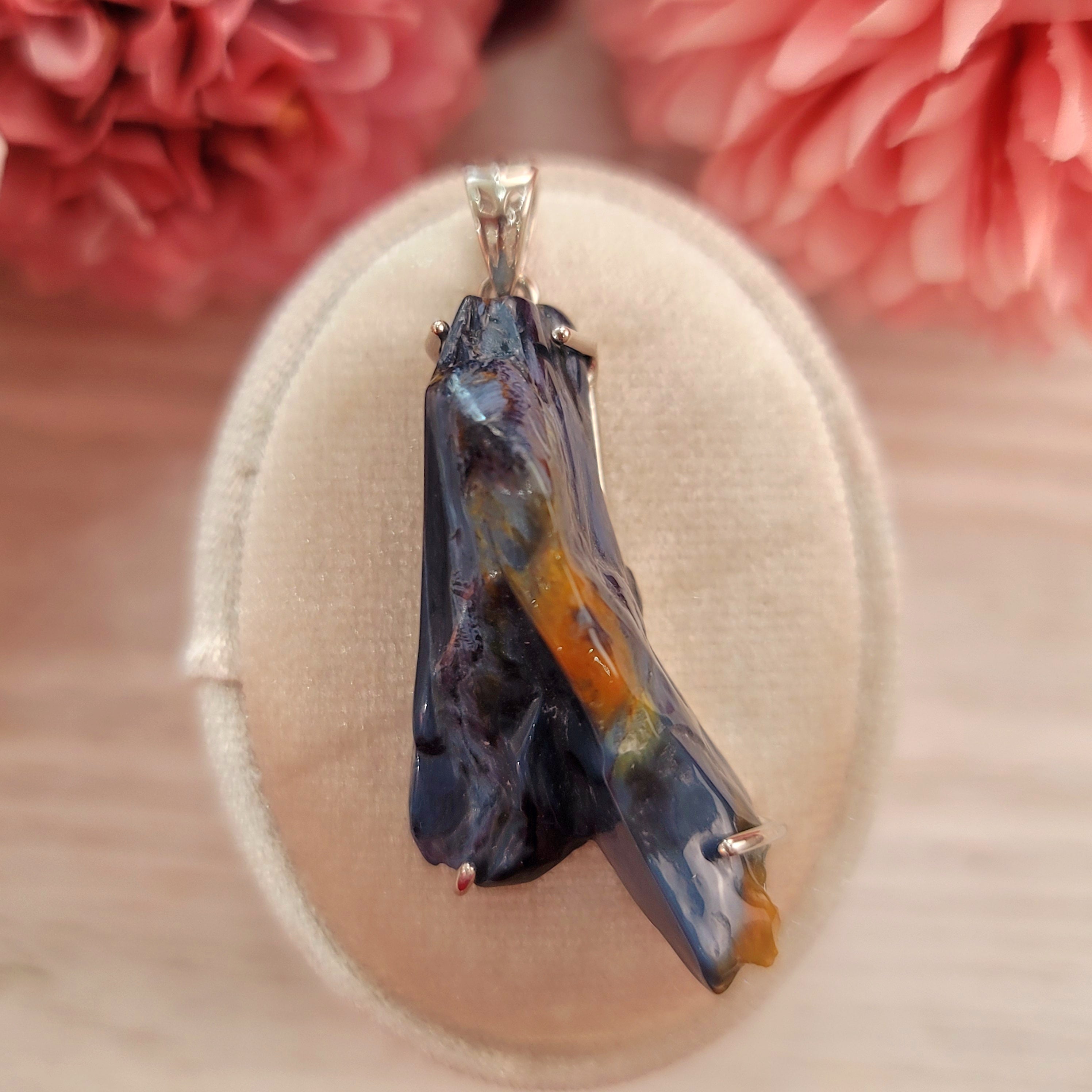 Pietersite Raw Pendant .925 Silver for Activating your Intuitive Powers and Confidence